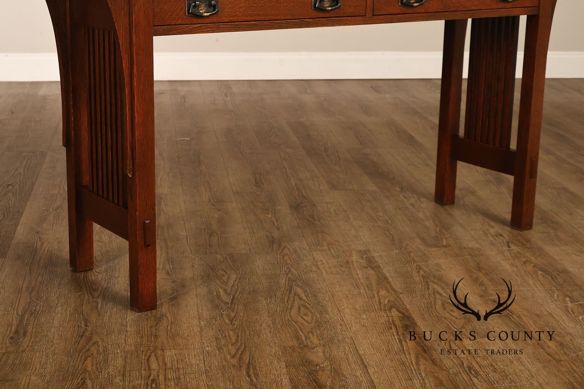 Stickley Mission Collection Oak Two Drawer Sofa Table