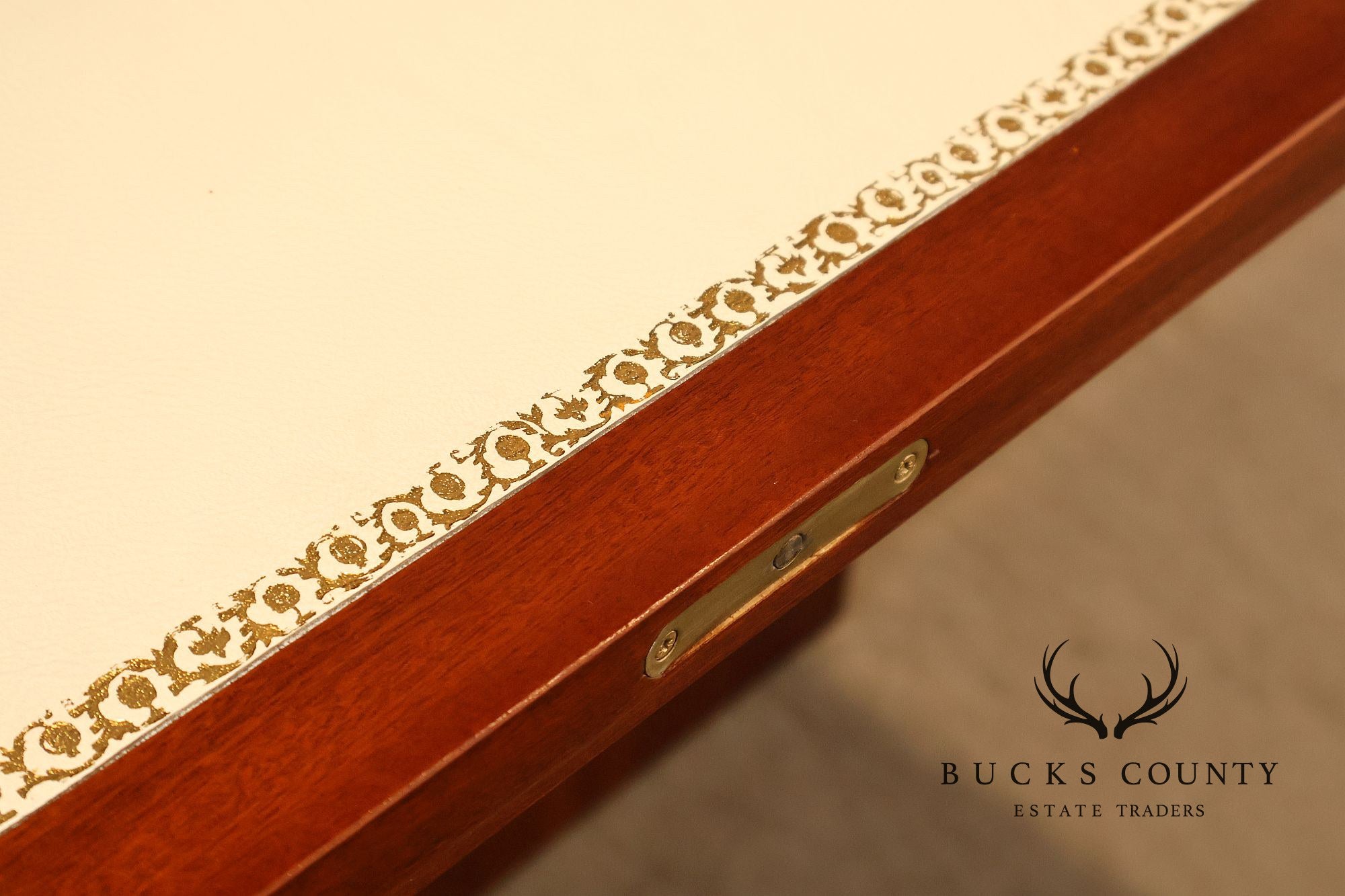 Flame Mahogany Breakfront Buffet Sideboard with Drop Front Secretary Desk