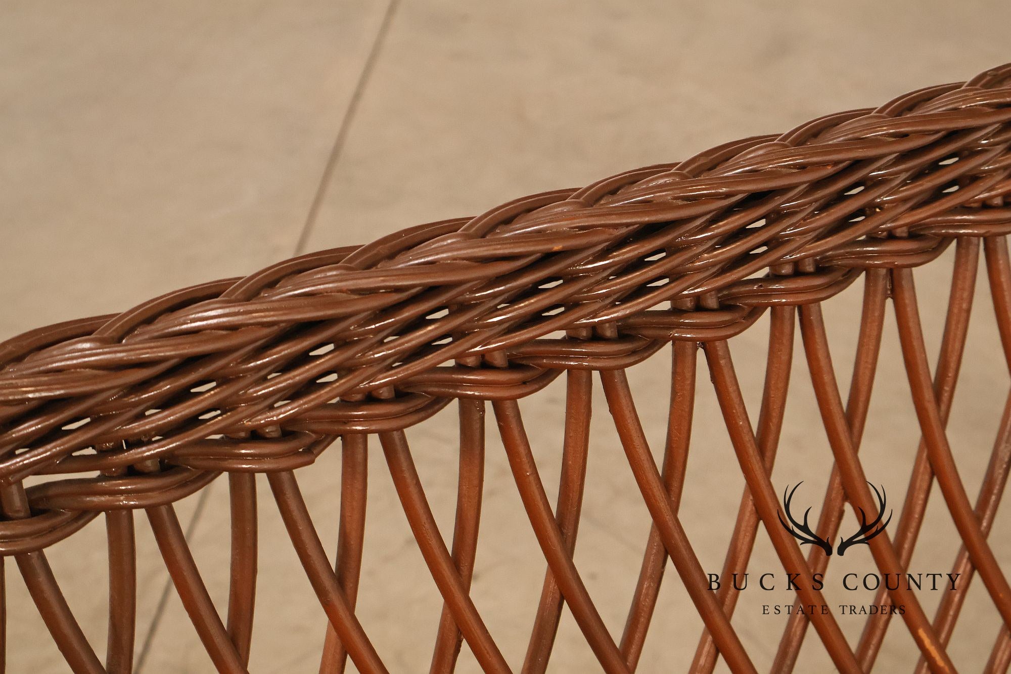 Antique Bar Harbor Style Wicker Sofa