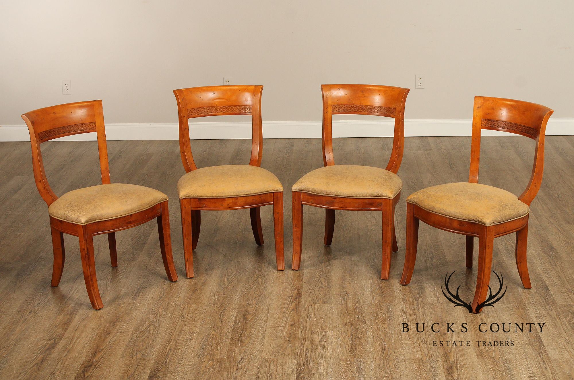 Century Furniture Biedermeier Style Set of Four Dining Chairs