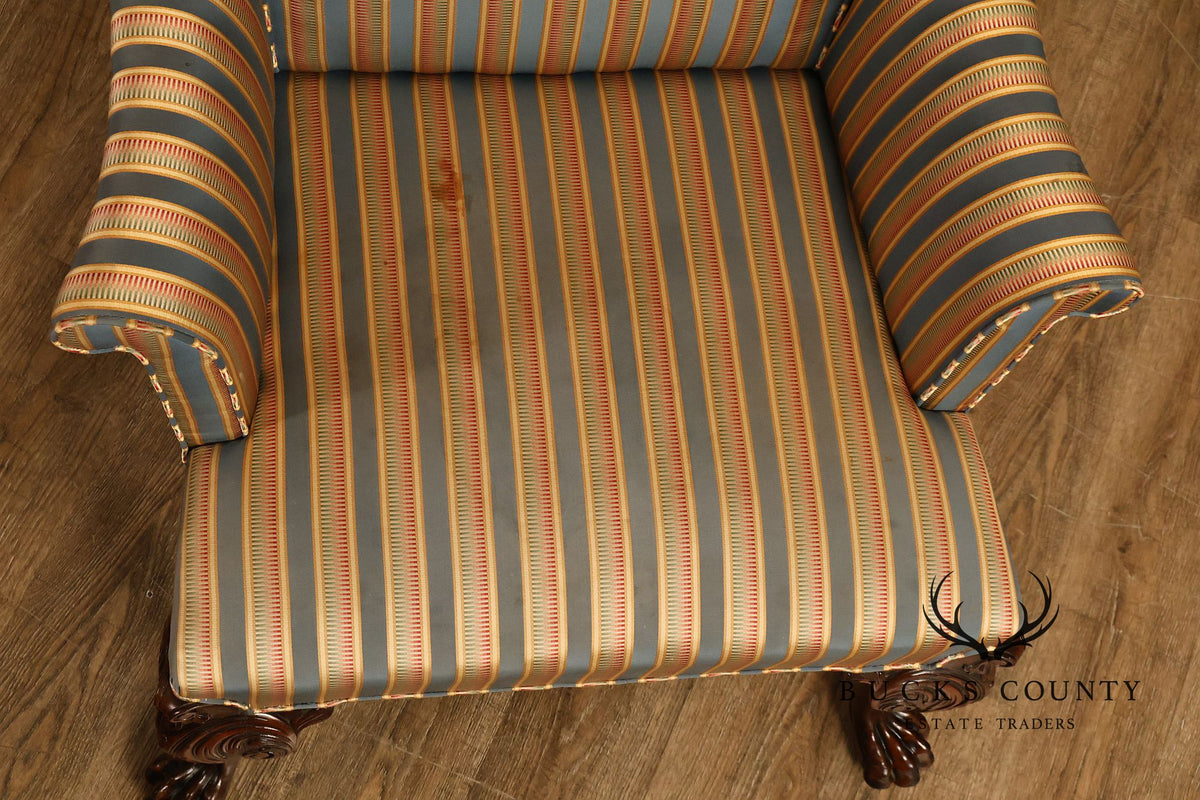 Georgian Style Carved Mahogany Armchair