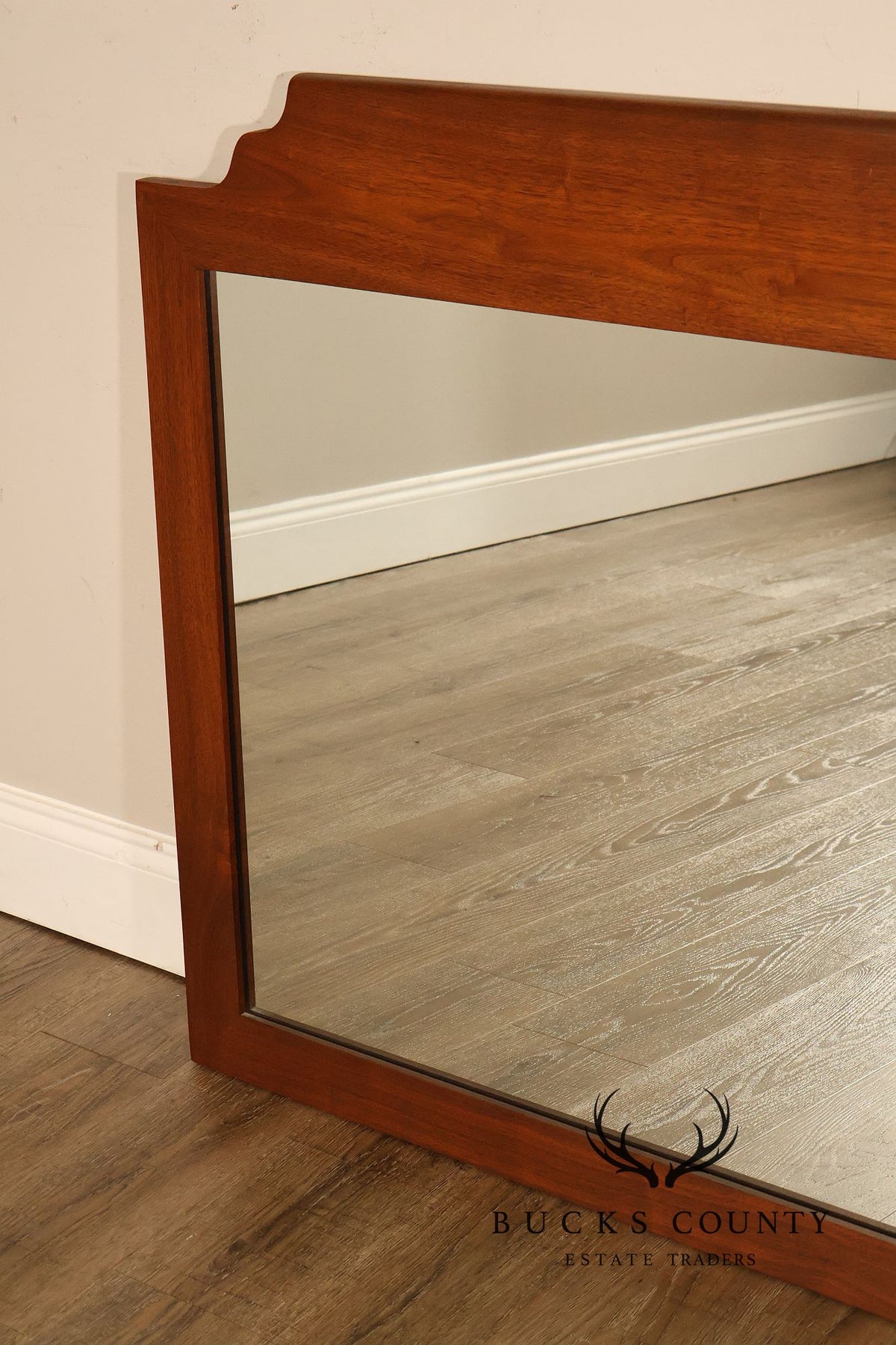 E.A. Clore Custom Walnut Hanging Wall Mirror