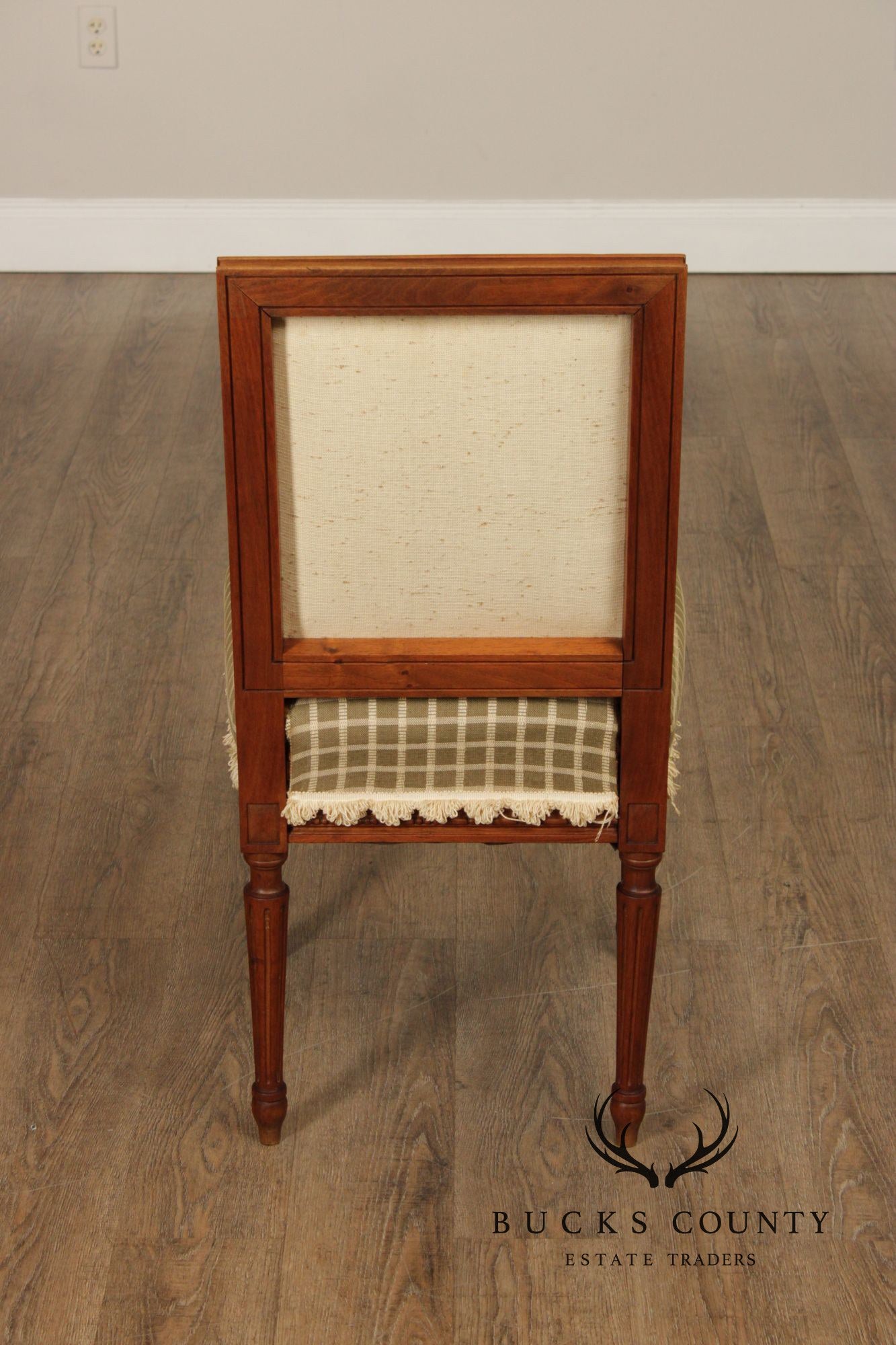 French Louis XVI Style Set Of Four Carved Walnut Dining Chairs