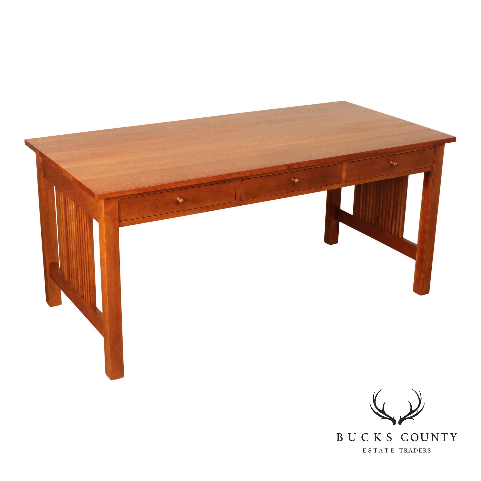 Stickley Mission Collection Cherry Spindle Writing Desk