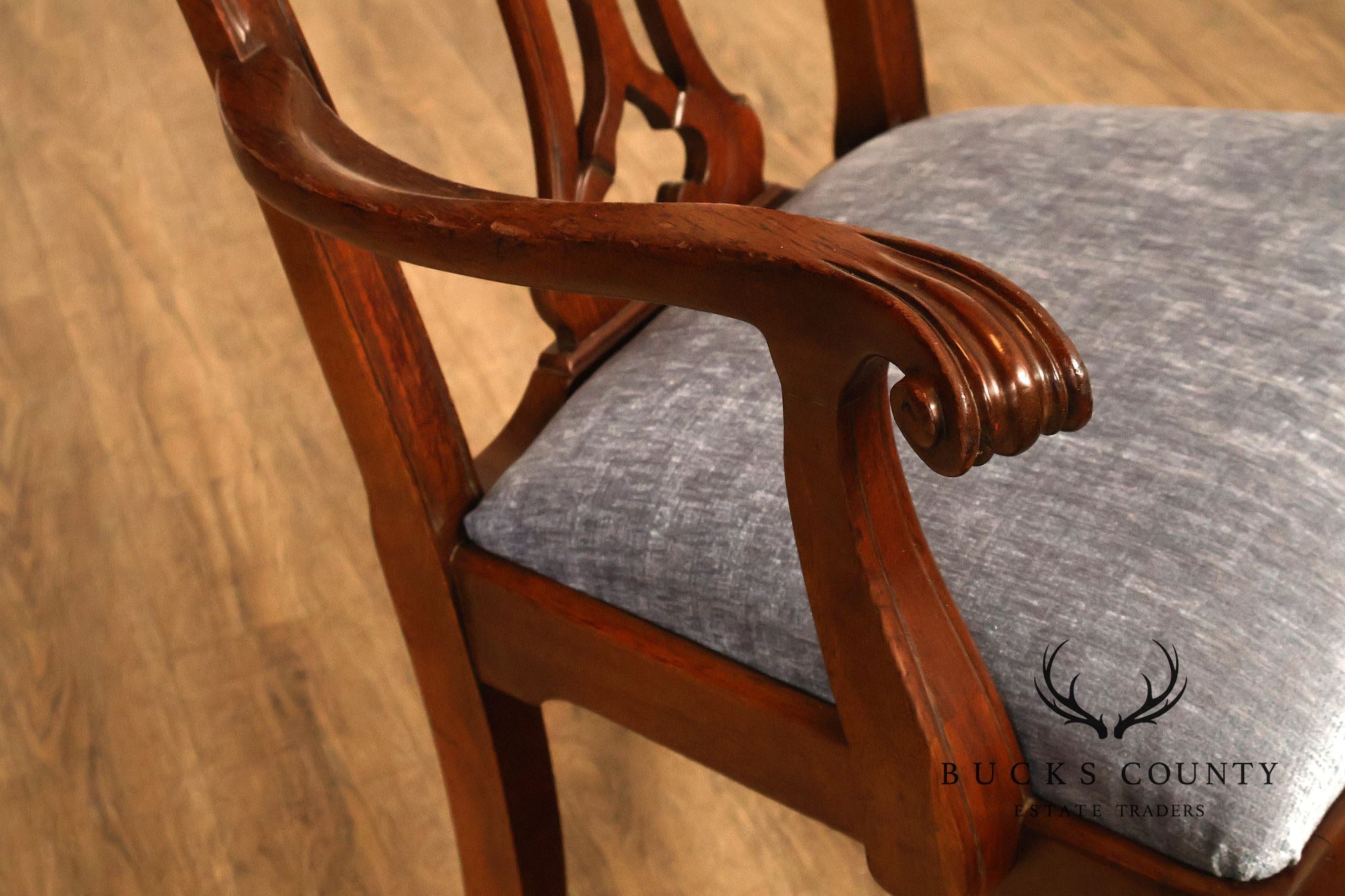 Councill Chippendale Style Vintage Set of Six Mahogany Dining Chairs