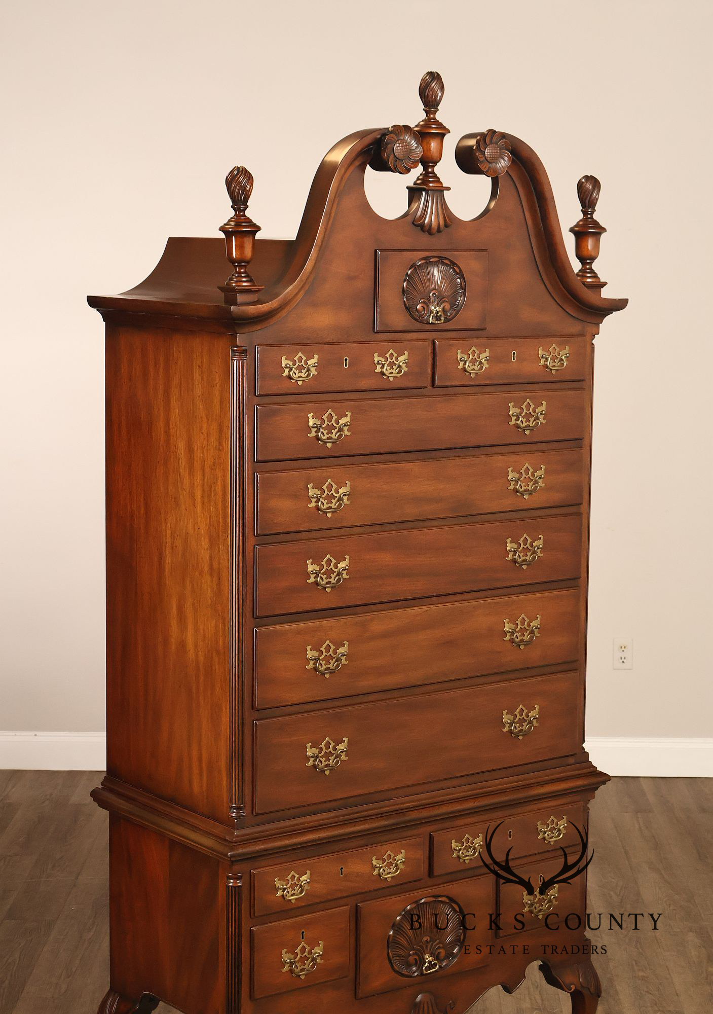 Kittinger Chippendale Style Mahogany Highboy