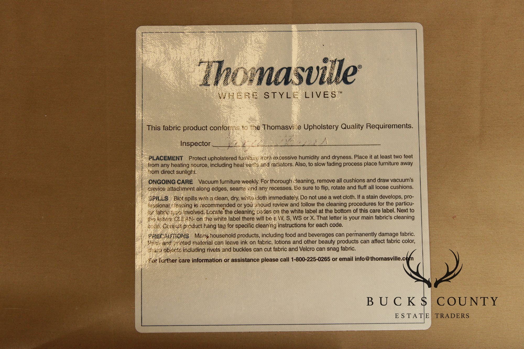 Thomasville Channel-Back Upholstered  Lounge Chair