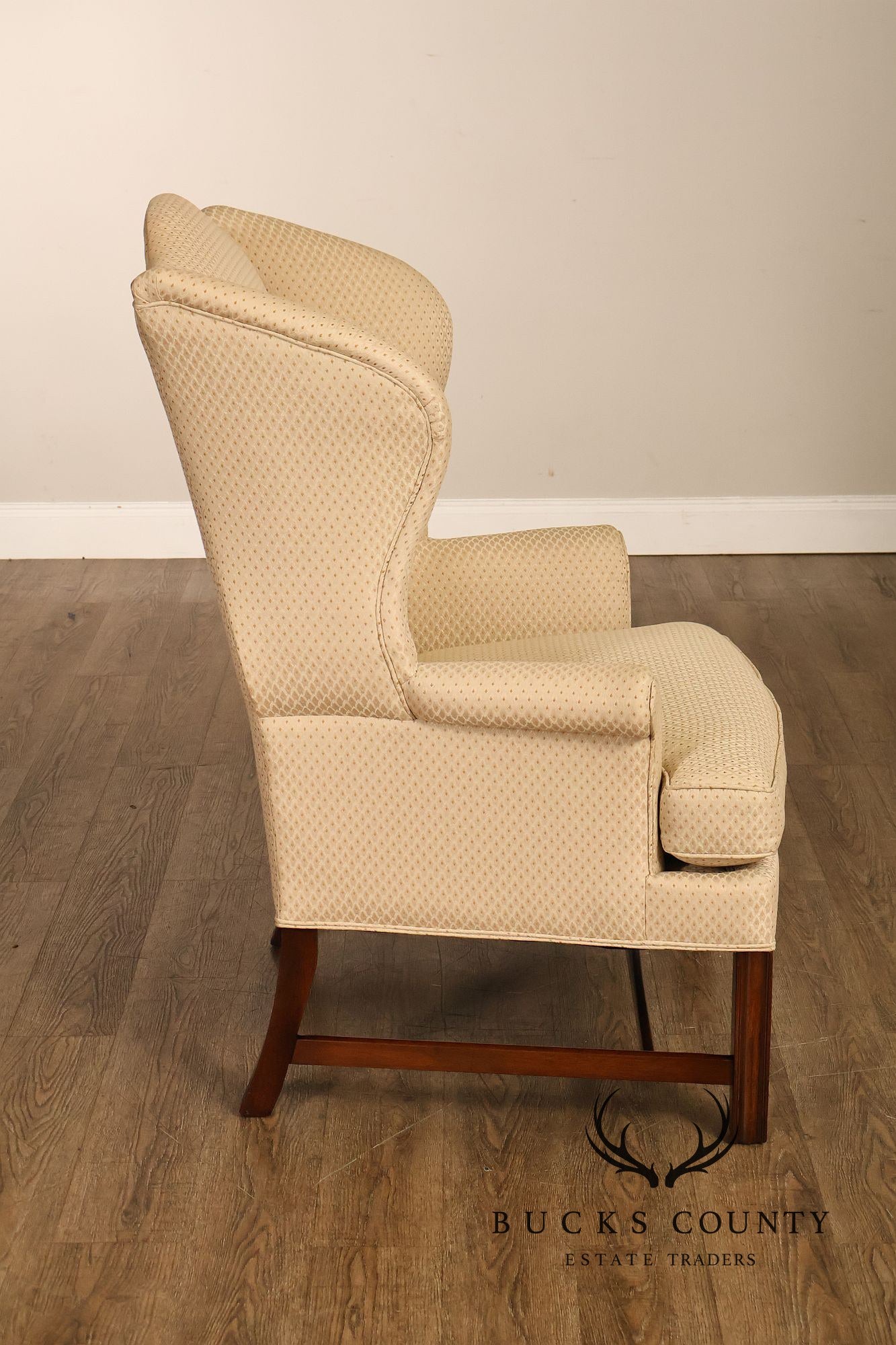 Kittinger Williamsburg Adaptation Chippendale Style Mahogany Wing Chair