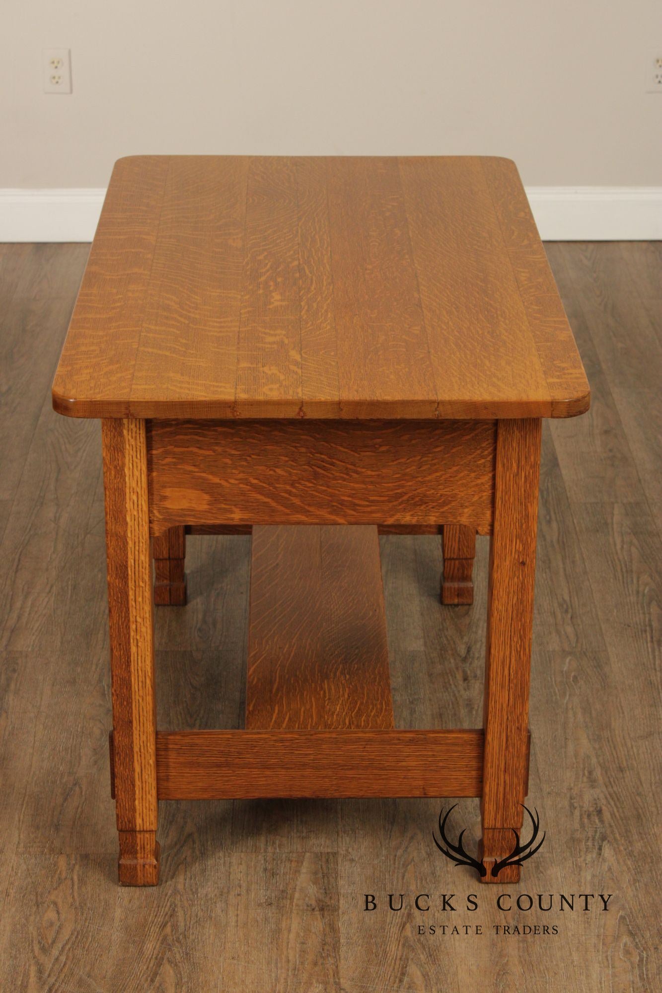 Stickley Brothers Antique Mission Oak Library Table