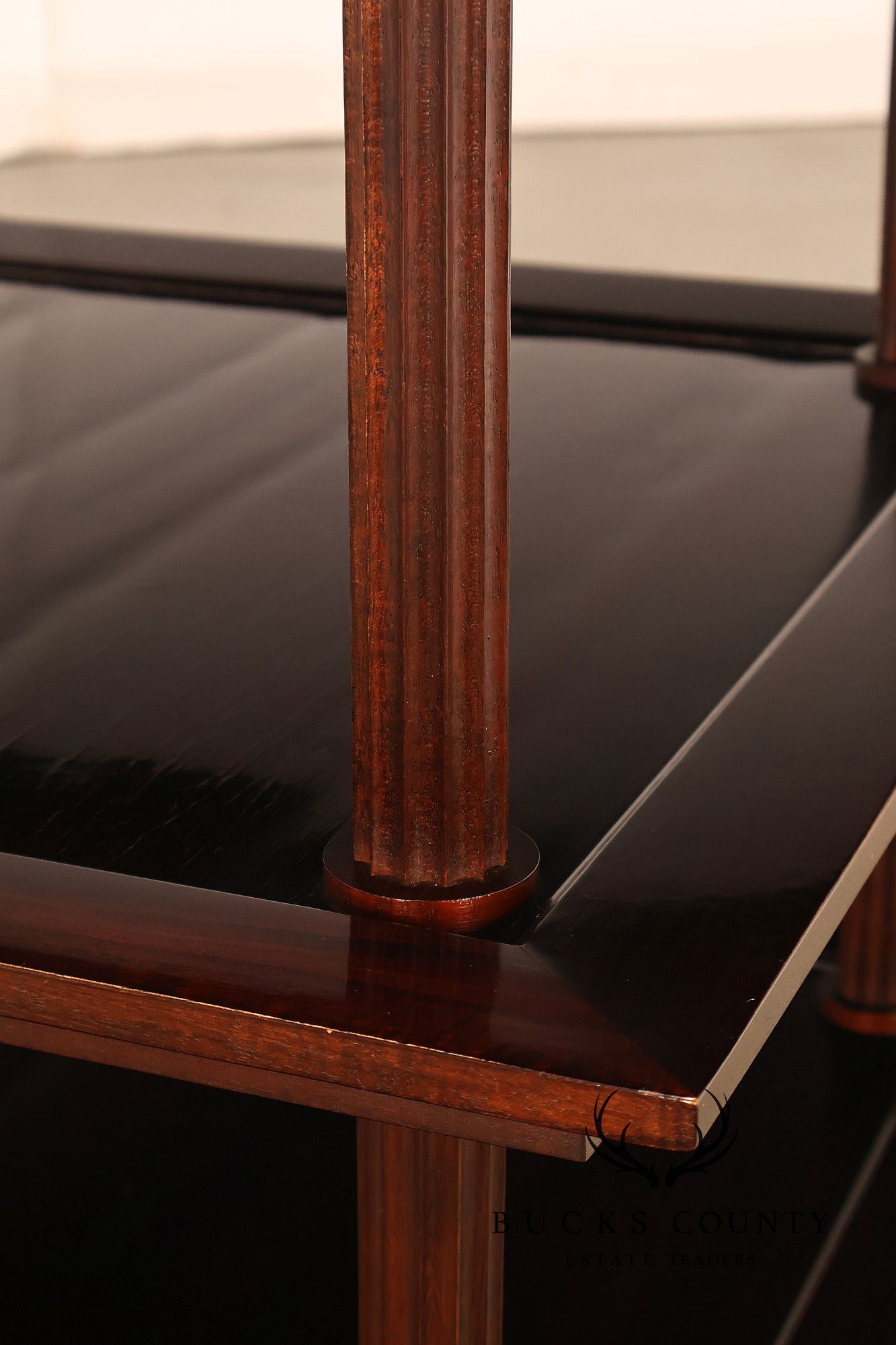 Baker Furniture Barbara Barry Collection Three Tier Mahogany Side Table