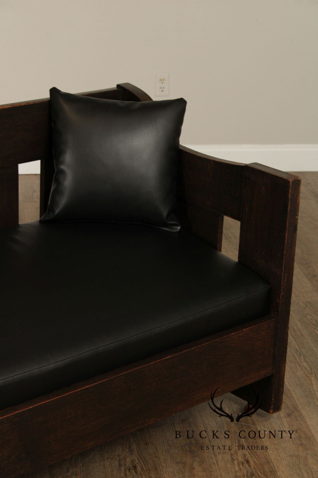 Limbert Antique Arts & Crafts Oak Settle Sofa