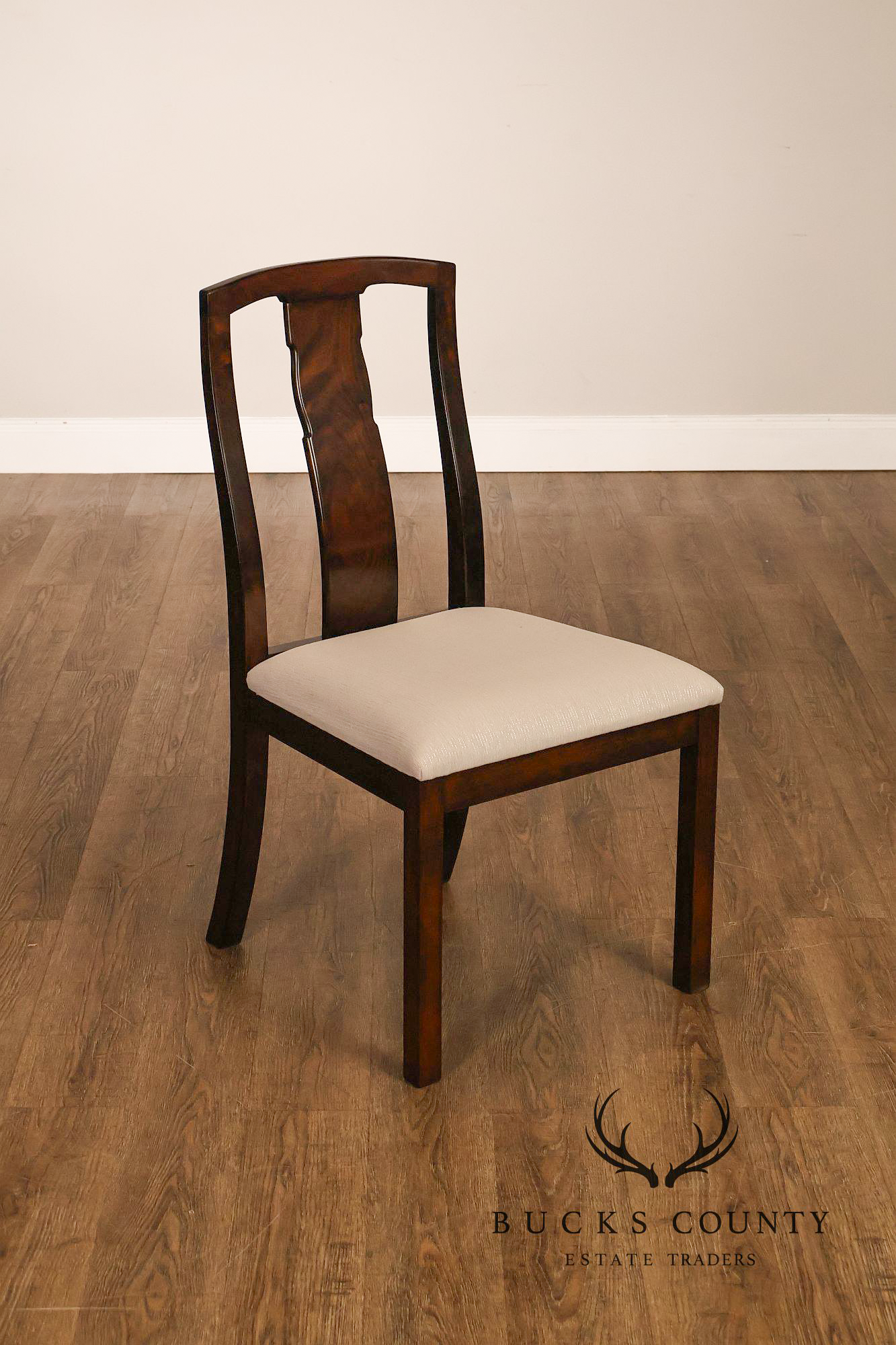Robert Whitley Set of Eight Studio Crafted Walnut Dining Chairs