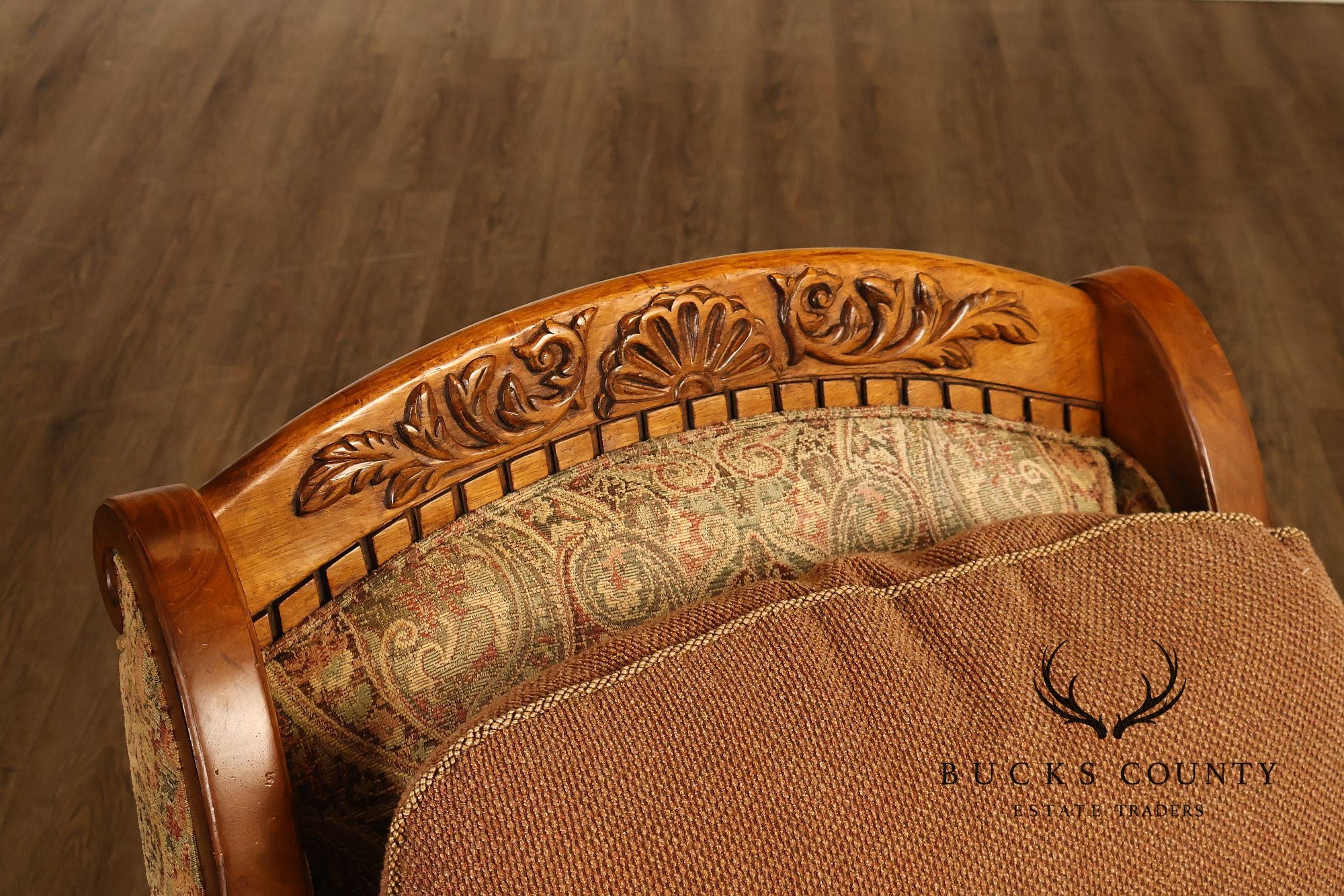 Robb & Stucky British Colonial Style Armchair with Ottoman