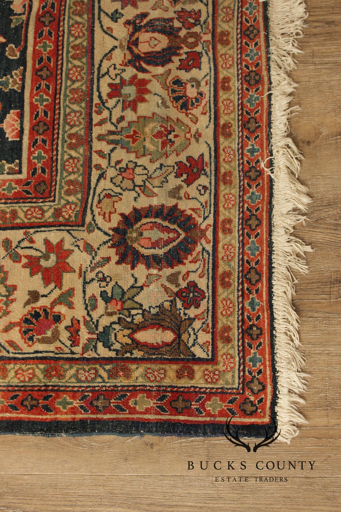 Antique Persian Bidjar Wool Area Rug 8' x 10'