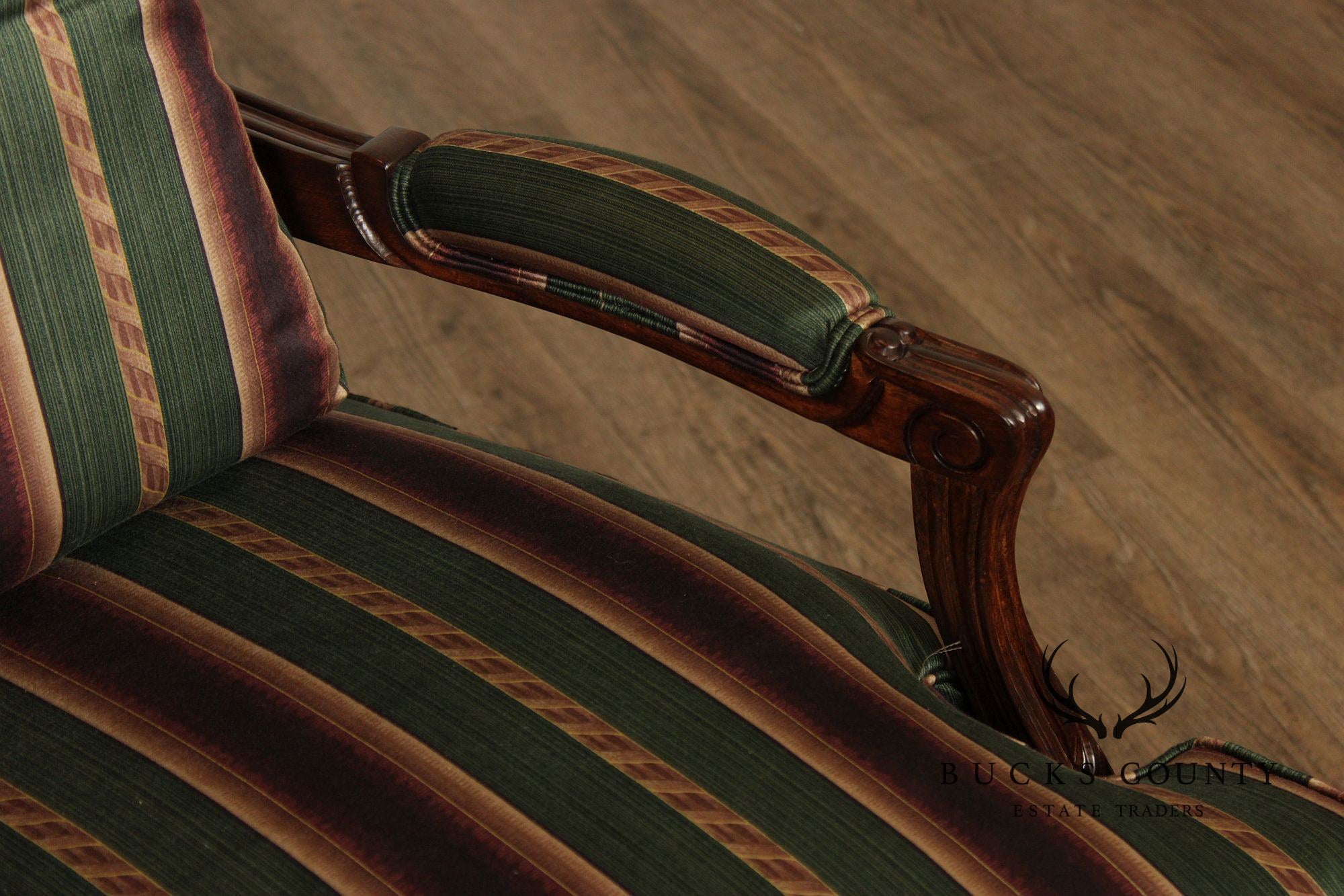 Sherrill Furniture French Louis XV Style Pair of Bergere Armchairs