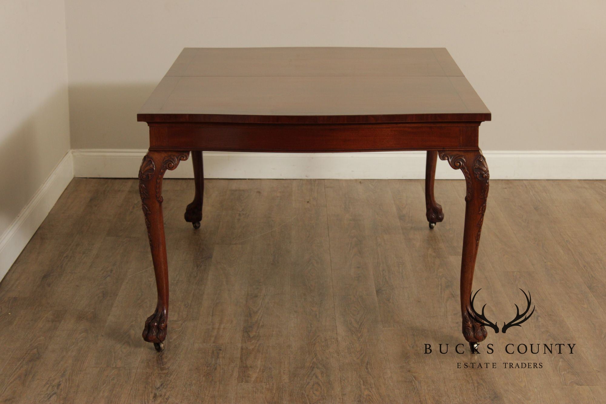Irish Georgian Style Expandable Mahogany Dining Table