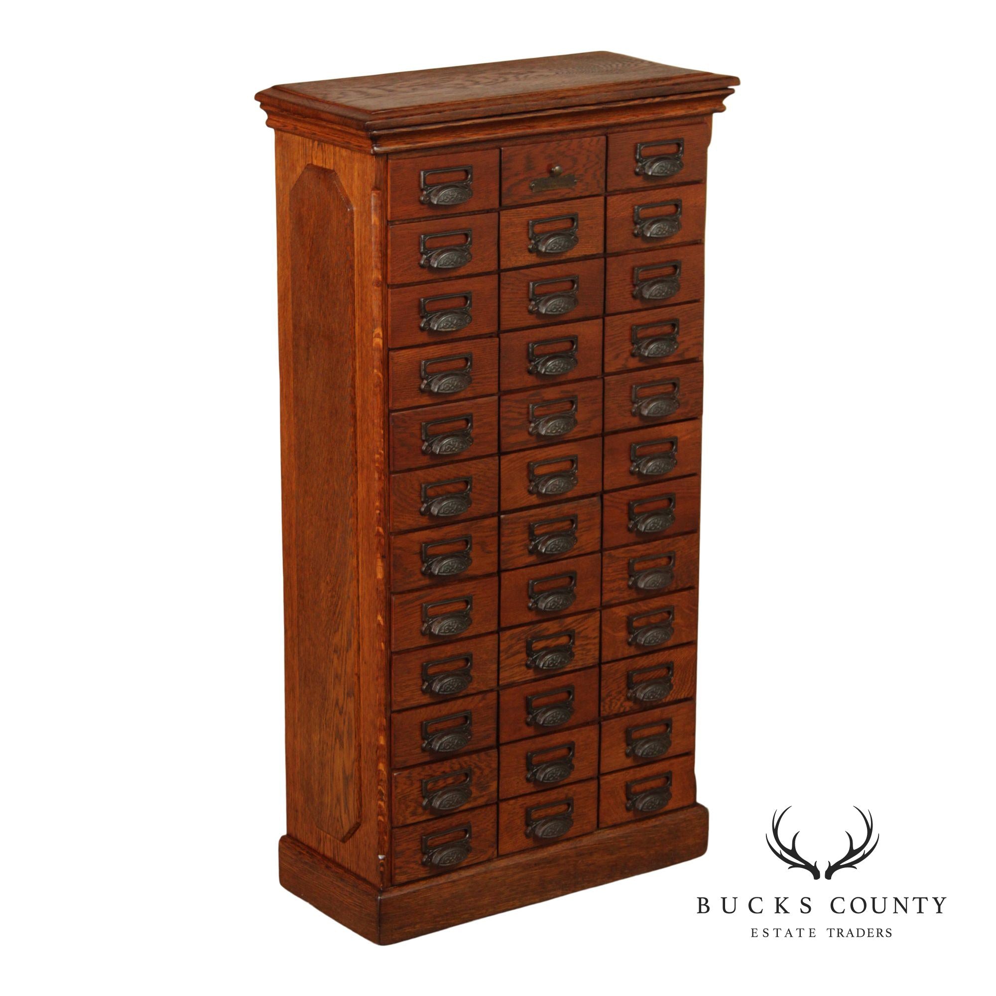 John Danner Antique 36-Drawer Oak Country Store Cabinet