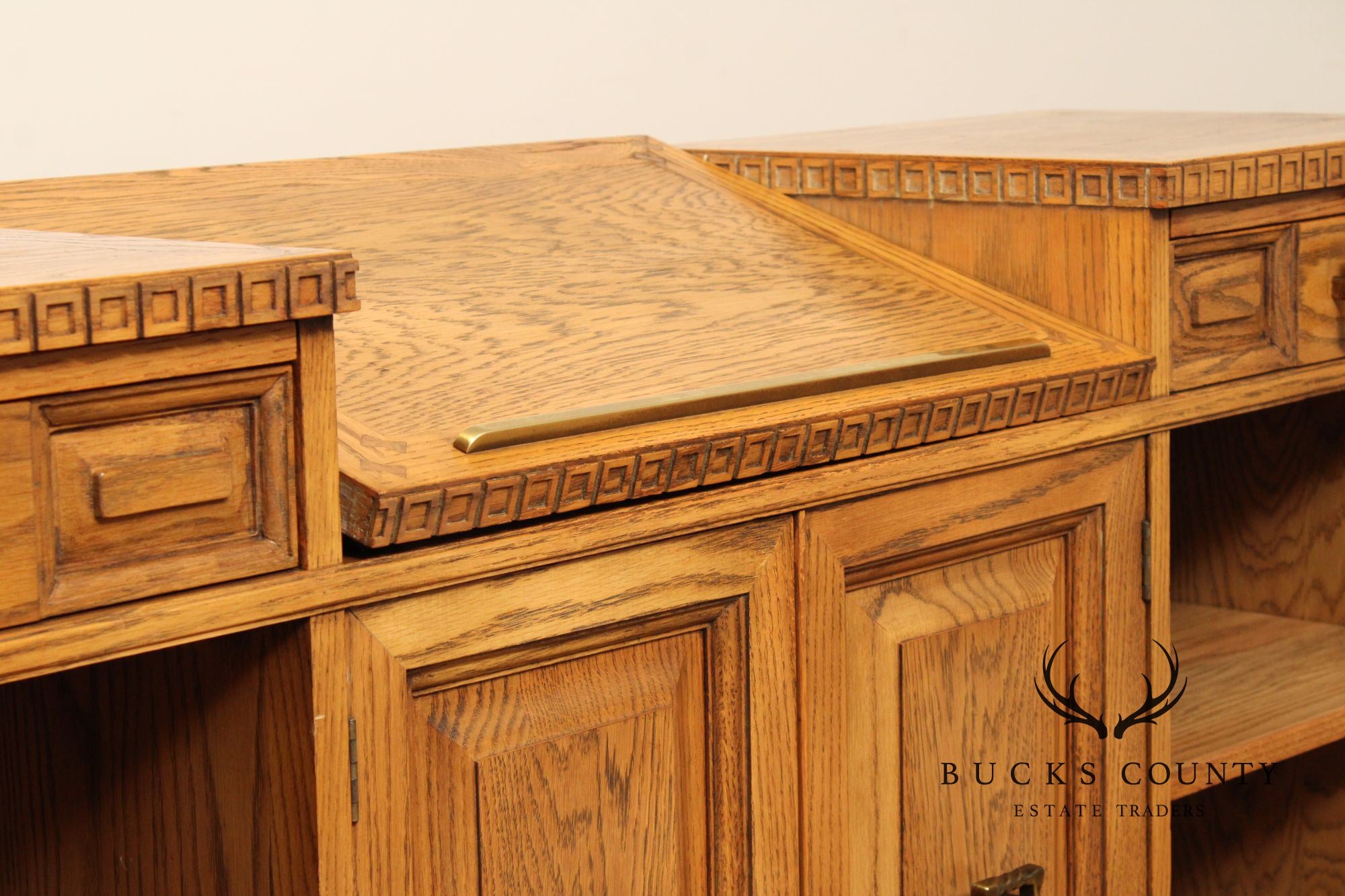 Romweber Viking Oak Bookcase Office Credenza