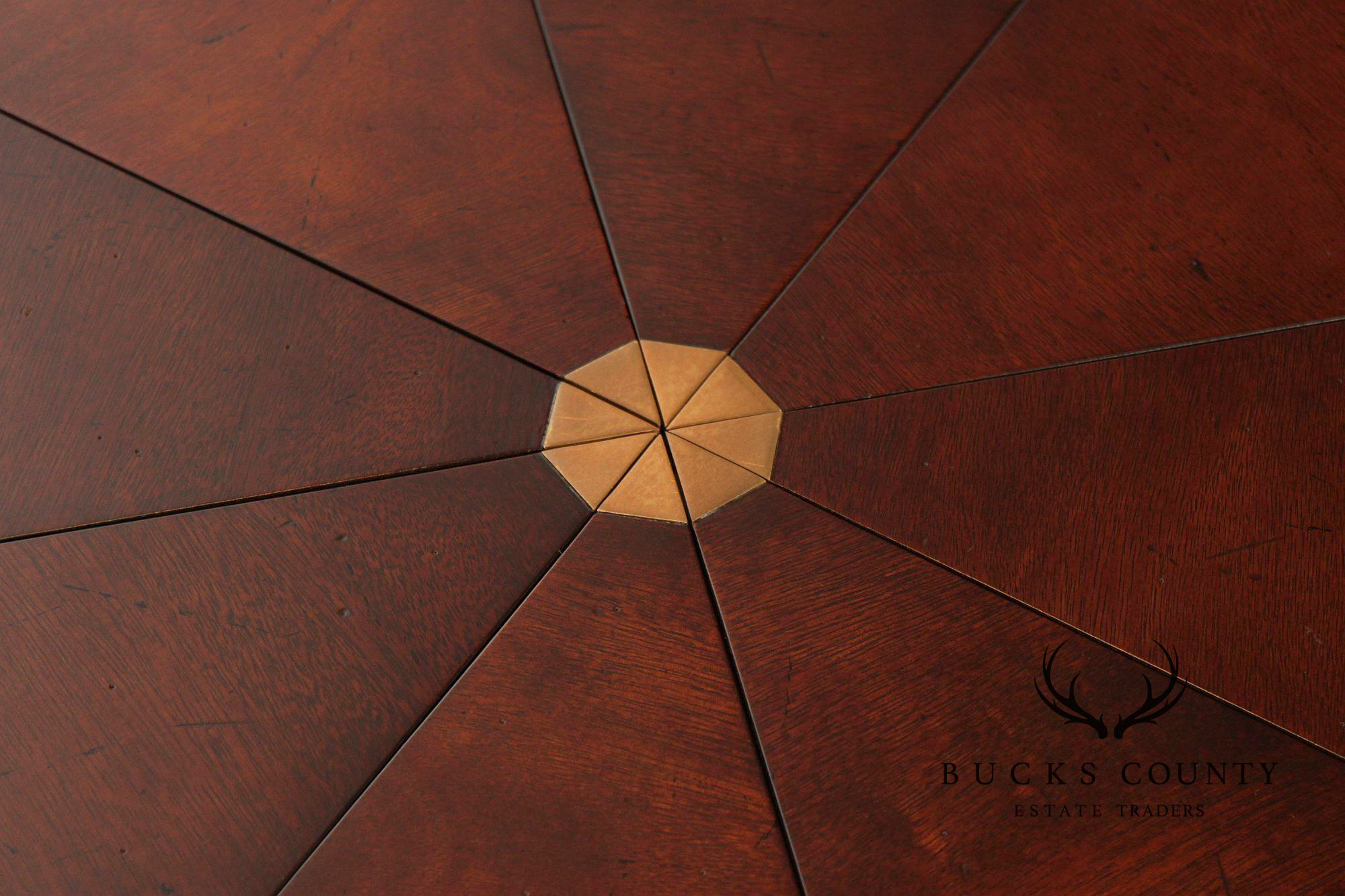 Oscar De La Renta For Century Furniture Mahogany Radial Extension Jupe Dining Table