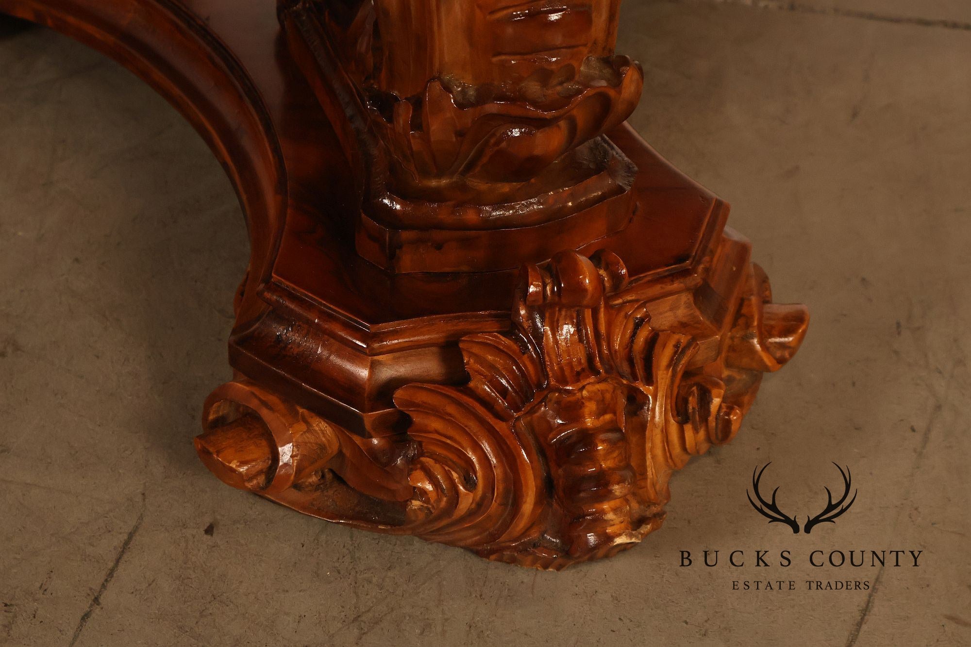 Italian Baroque Style Marquetry Inlaid Center Table