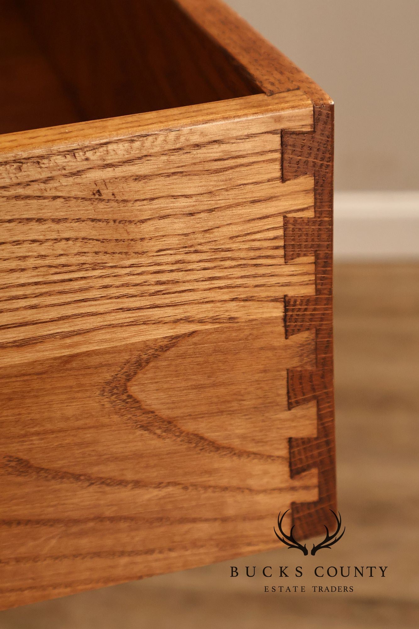 Hunt Country Furniture Oak Five Drawer High Chest