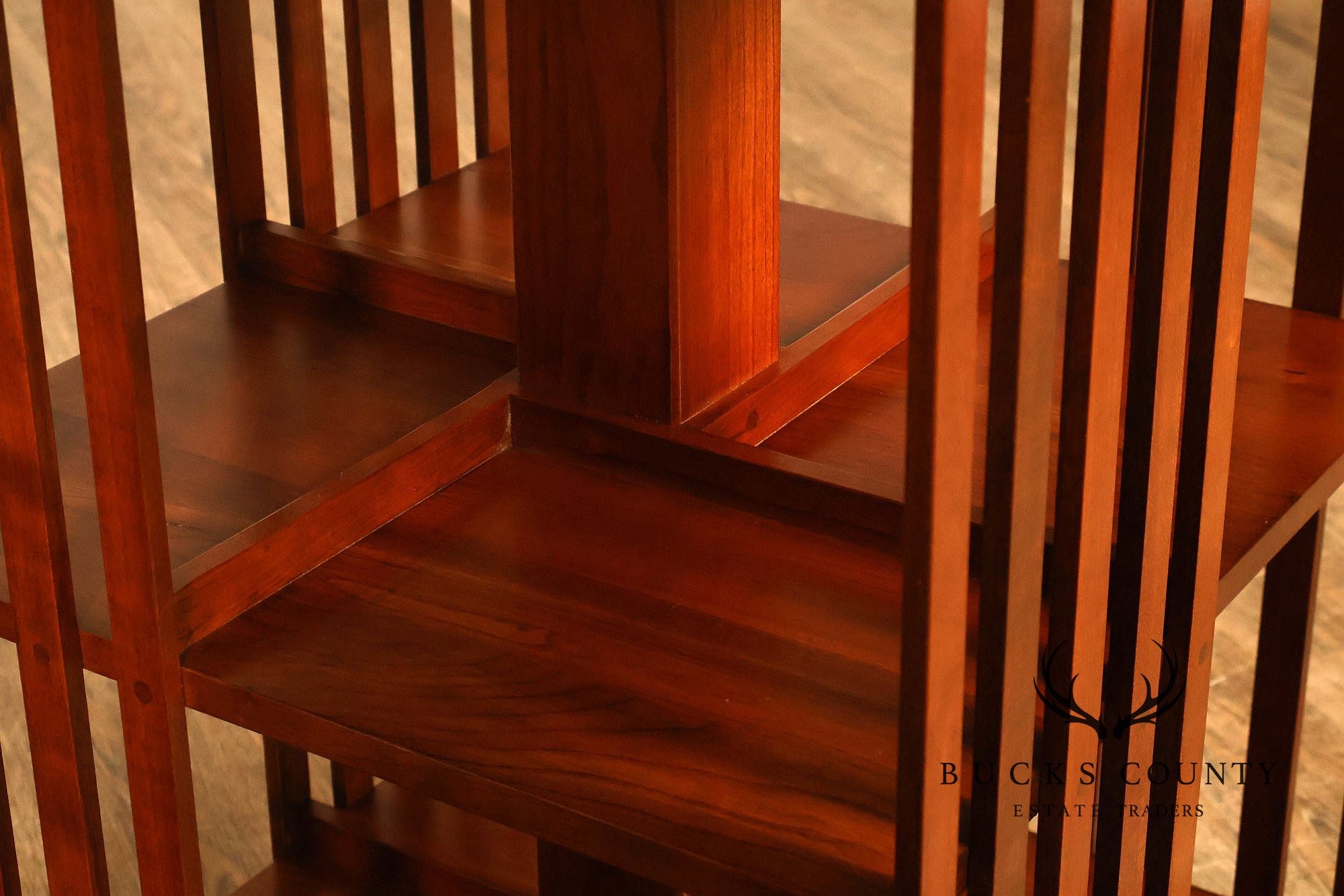 Stickley Mission Collection Harvey Ellis Cherry Revolving Bookcase