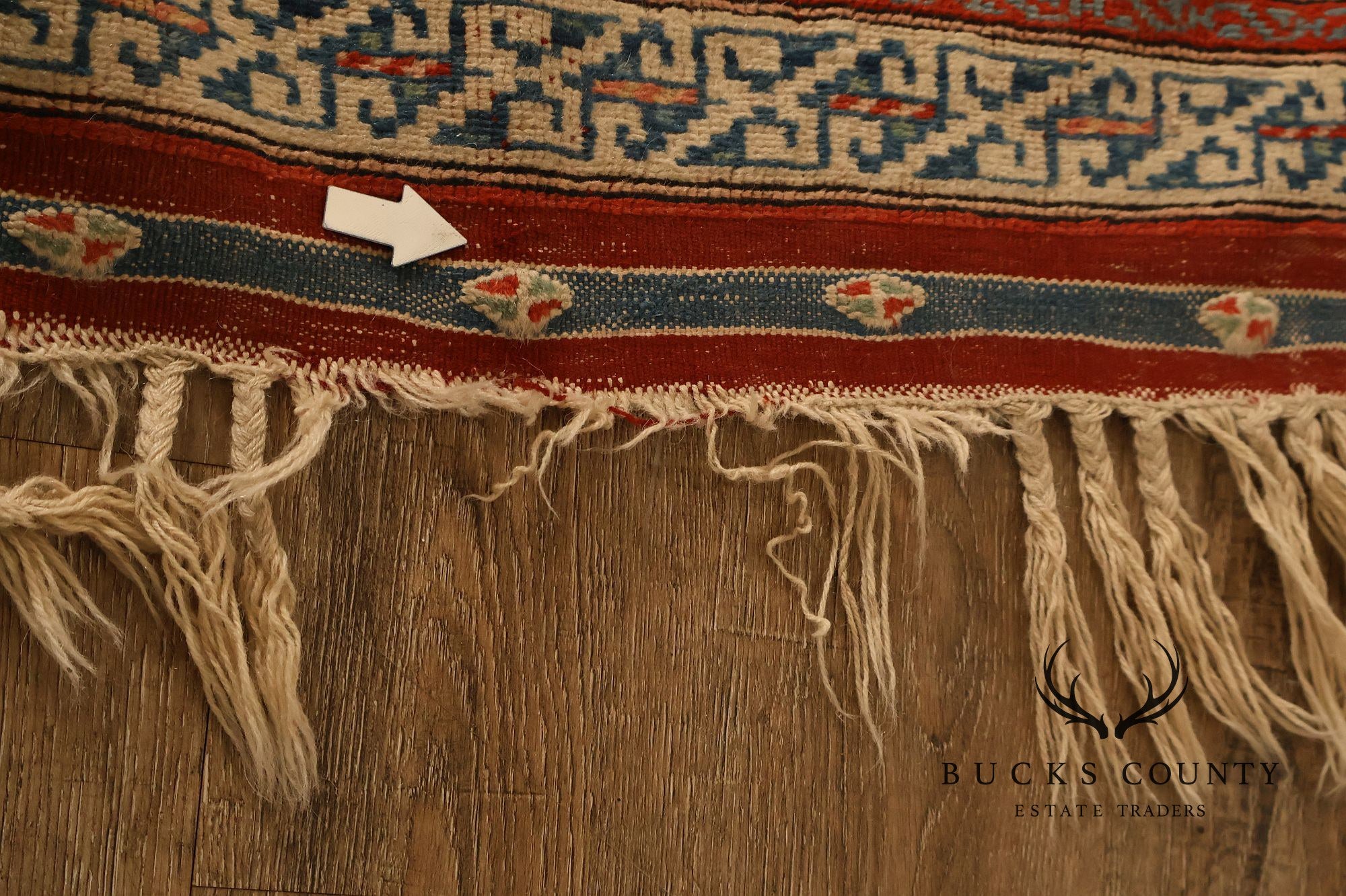 Vintage Hand Tied Wool Kazak Tribal Long Runner Rug