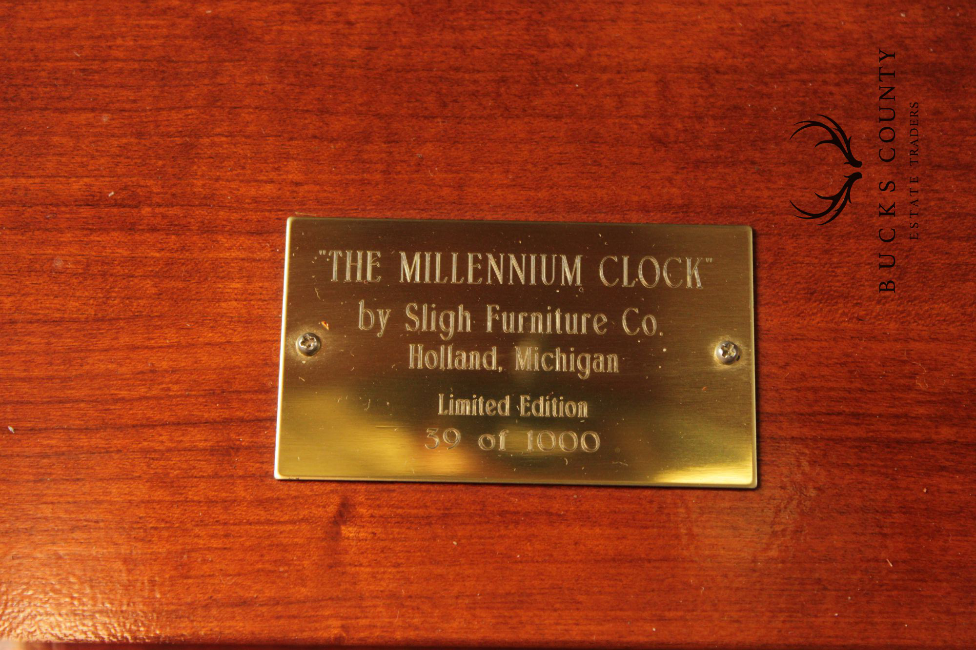 Sligh Mahogany Millennium Limited Edition Grandfather Clock With Corinthian Columns