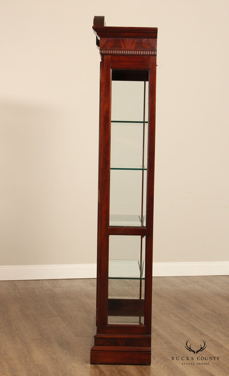 Sligh Chippendale Style Mahogany and Glass Curio Display Cabinet