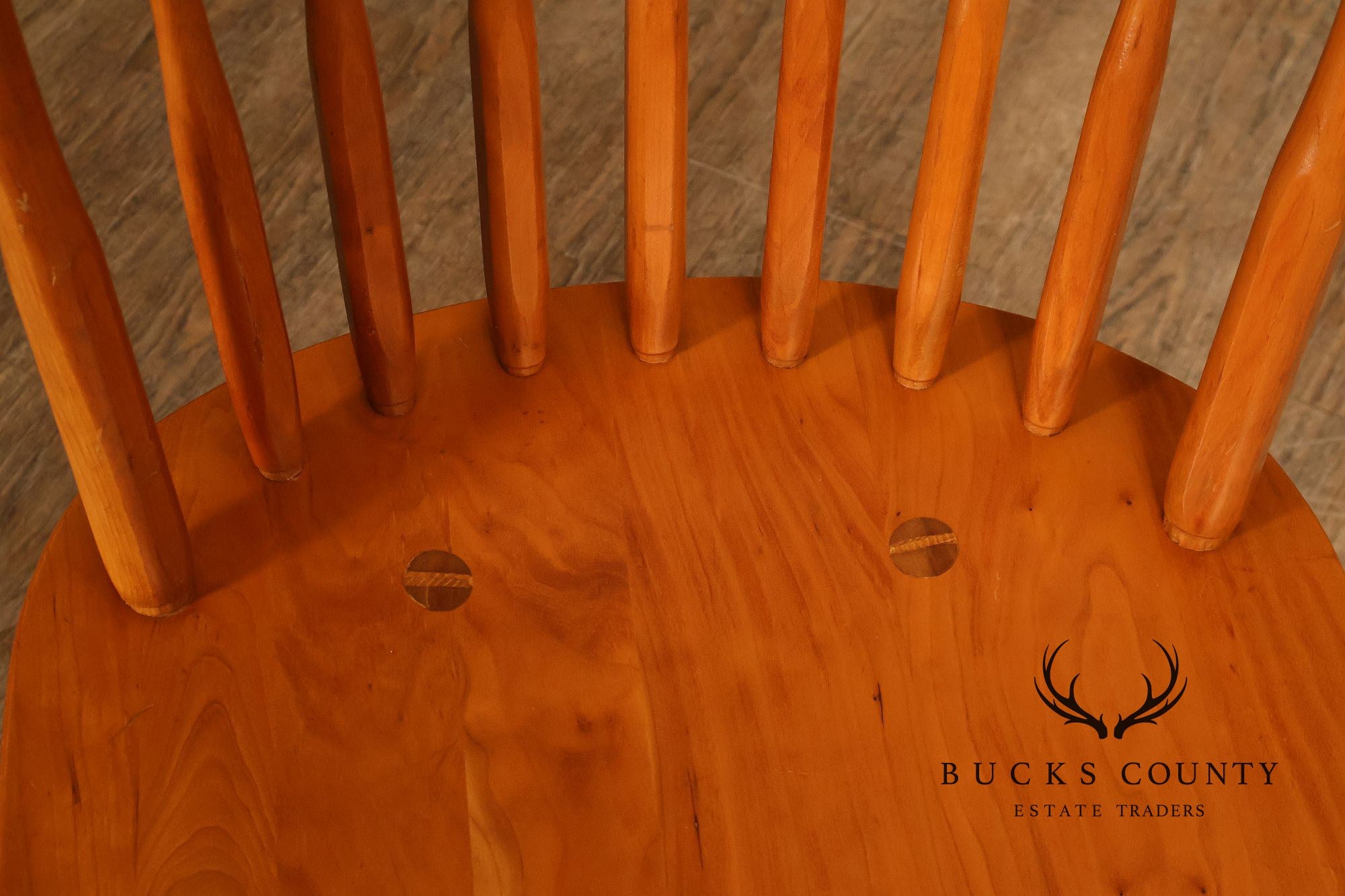 Hunt Country Furniture Set of Six Cherry Windsor Dining Chairs