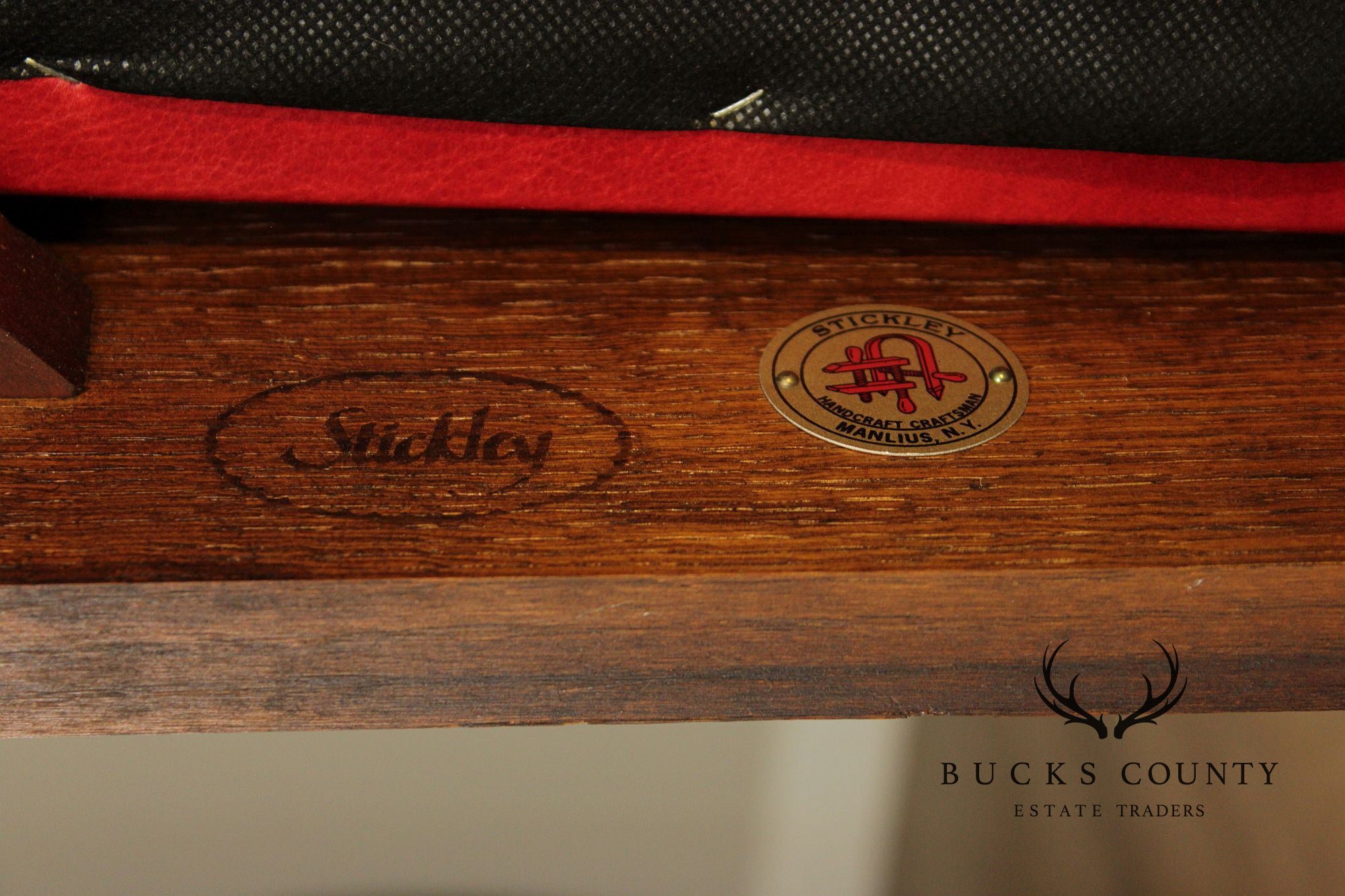 Stickley Mission Collection Oak And Leather Rocker