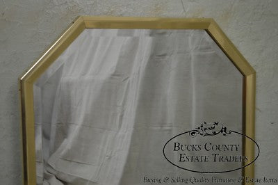 Friedman Brothers Brass Frame Octagon Beveled Wall Mirror