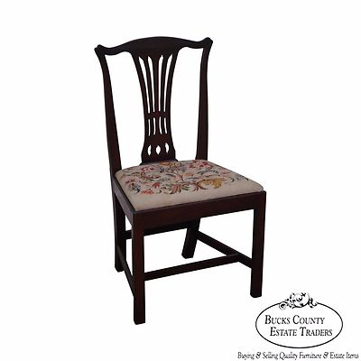 Berwyn Furniture 18th Century Style Mahogany Chippendale Side Chair
