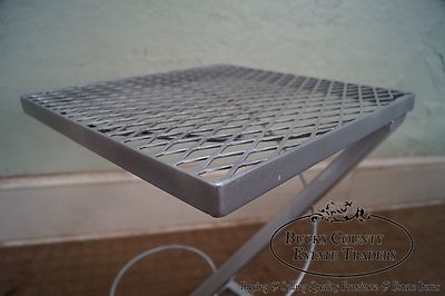 Contemporary Set of 2 Modern Design Expanded Metal Side Tables