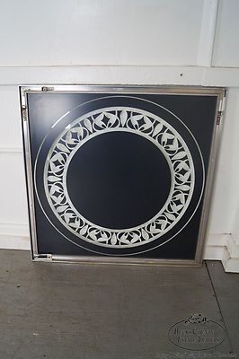 Mid Century Modern Pair of Square Chrome Frame Wall Mirrors by Vanguard Studios