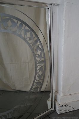 Mid Century Modern Pair of Square Chrome Frame Wall Mirrors by Vanguard Studios