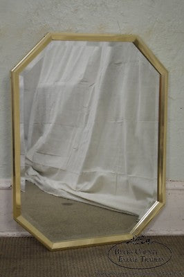 Friedman Brothers Brass Frame Octagon Beveled Wall Mirror