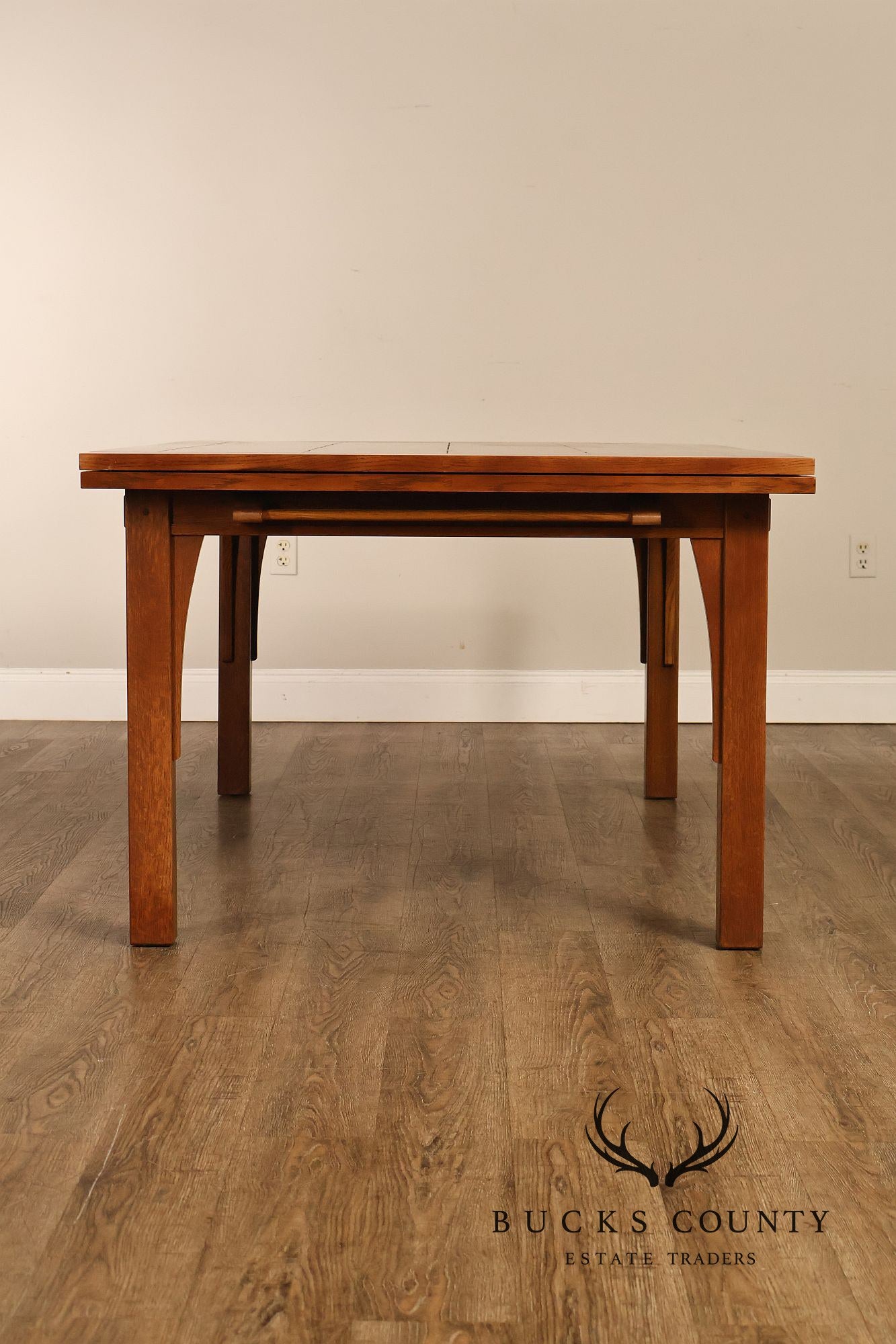 Stickley Mission Collection Oak Draw Top Extension Dining Table
