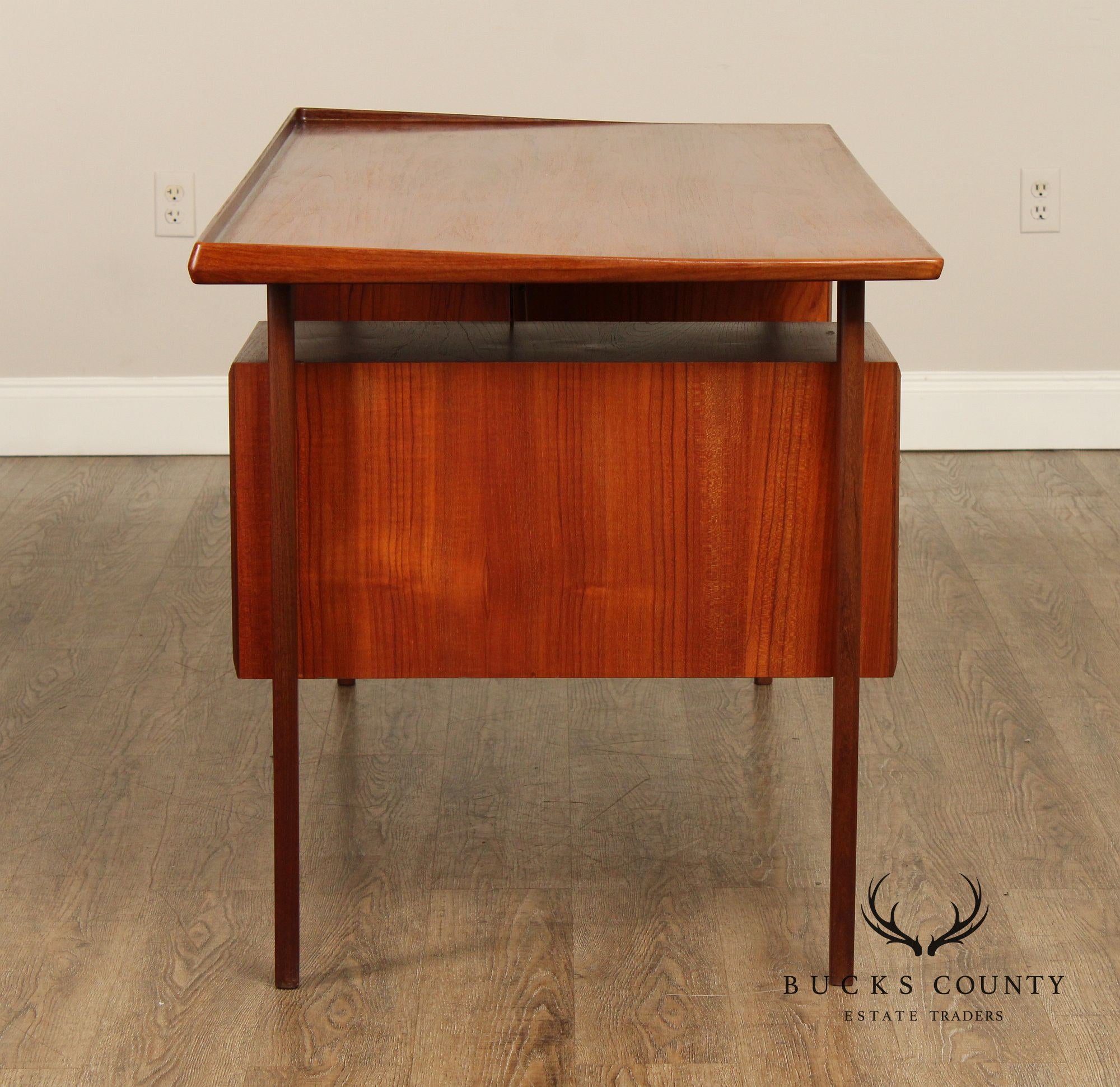 Peter Løvig Nielsen Danish Modern Teak Executive Desk