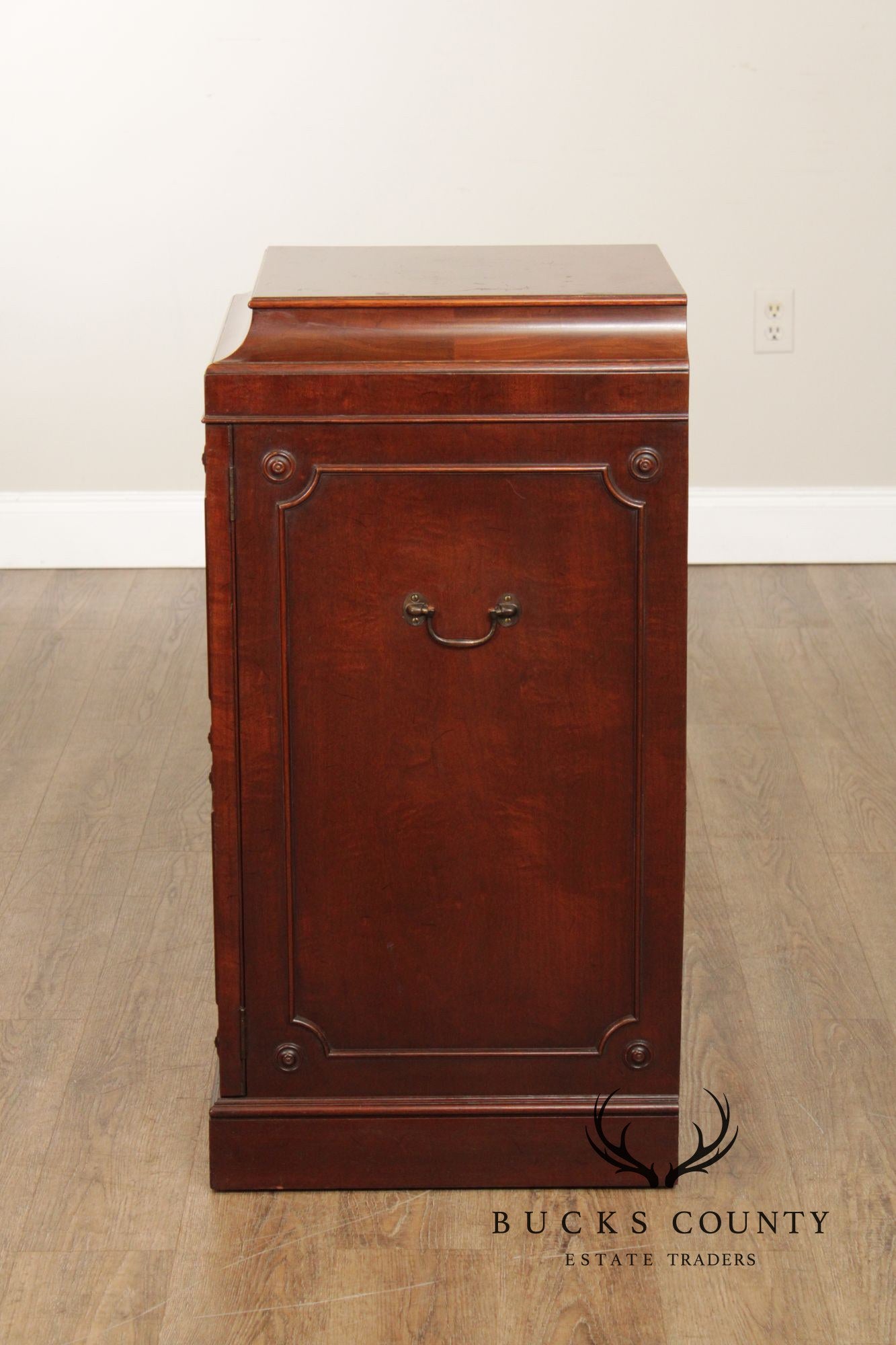 Georgian Style 1940's Custom Mahogany Silver Chest Cabinet