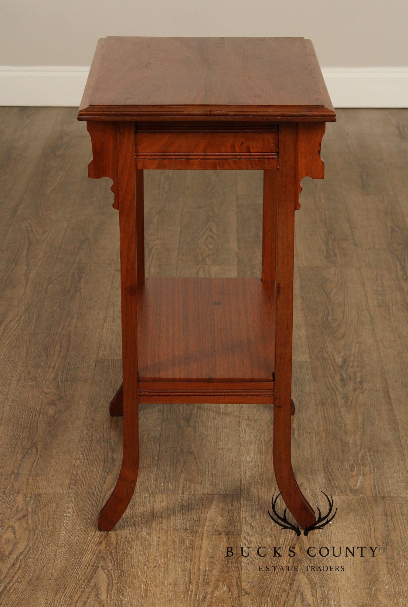 Antique Victorian Walnut Two-Tier End Table