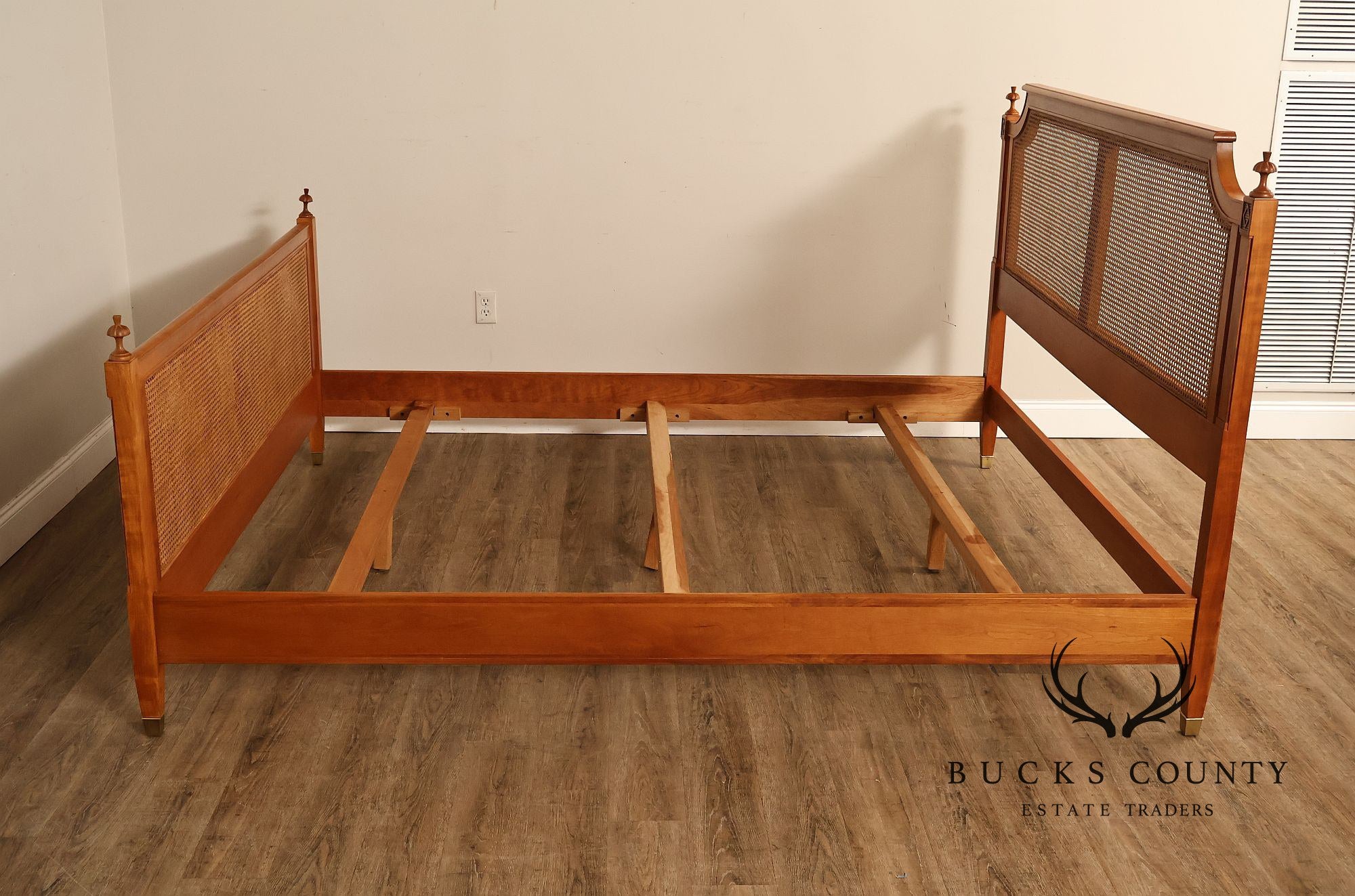 Stickley French Directoire Style Cherry And Cane California King Bed
