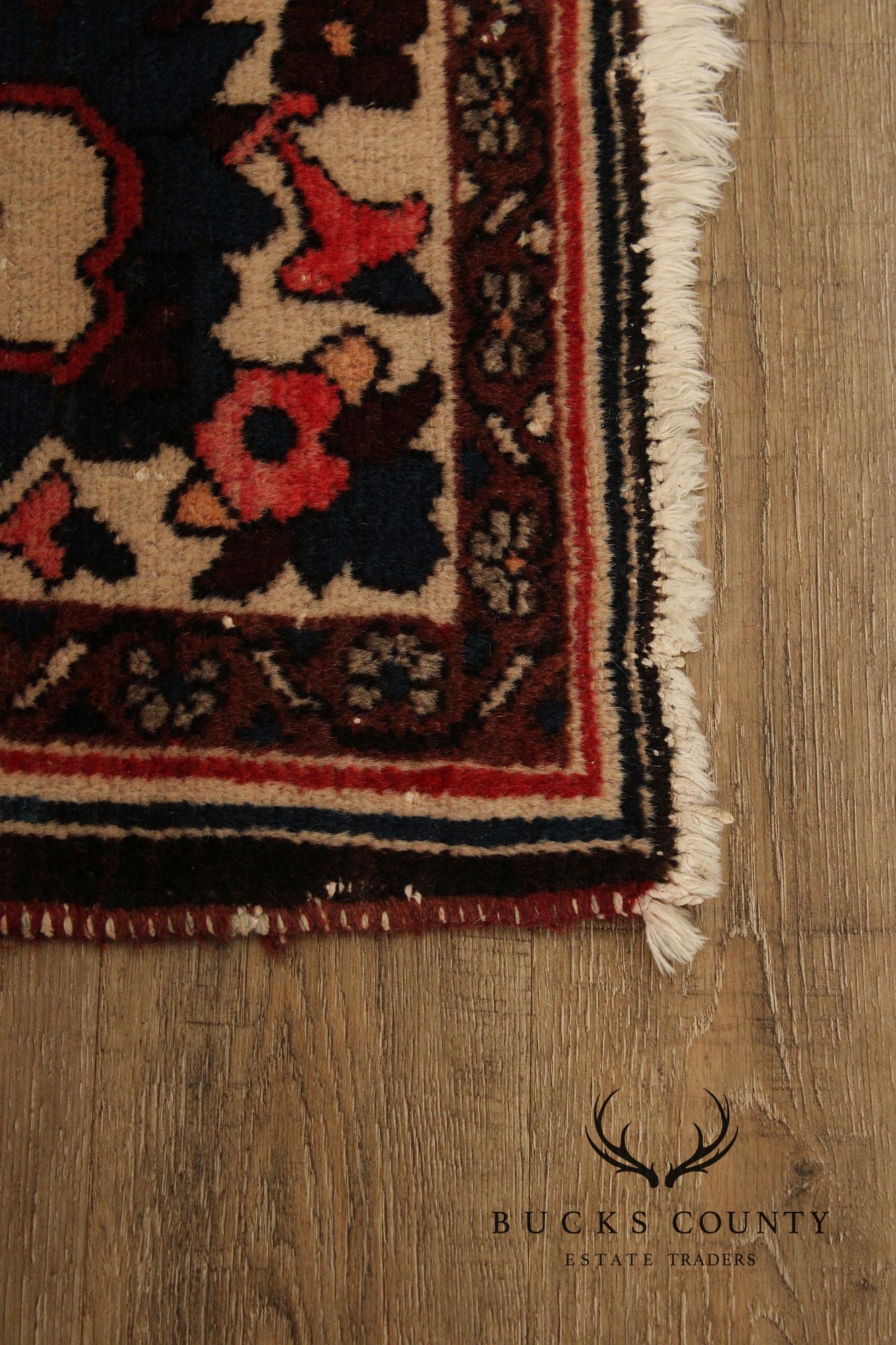 Vintage Persian Hand Knotted  Heriz Area Rug 8' 9" x 11' 11"