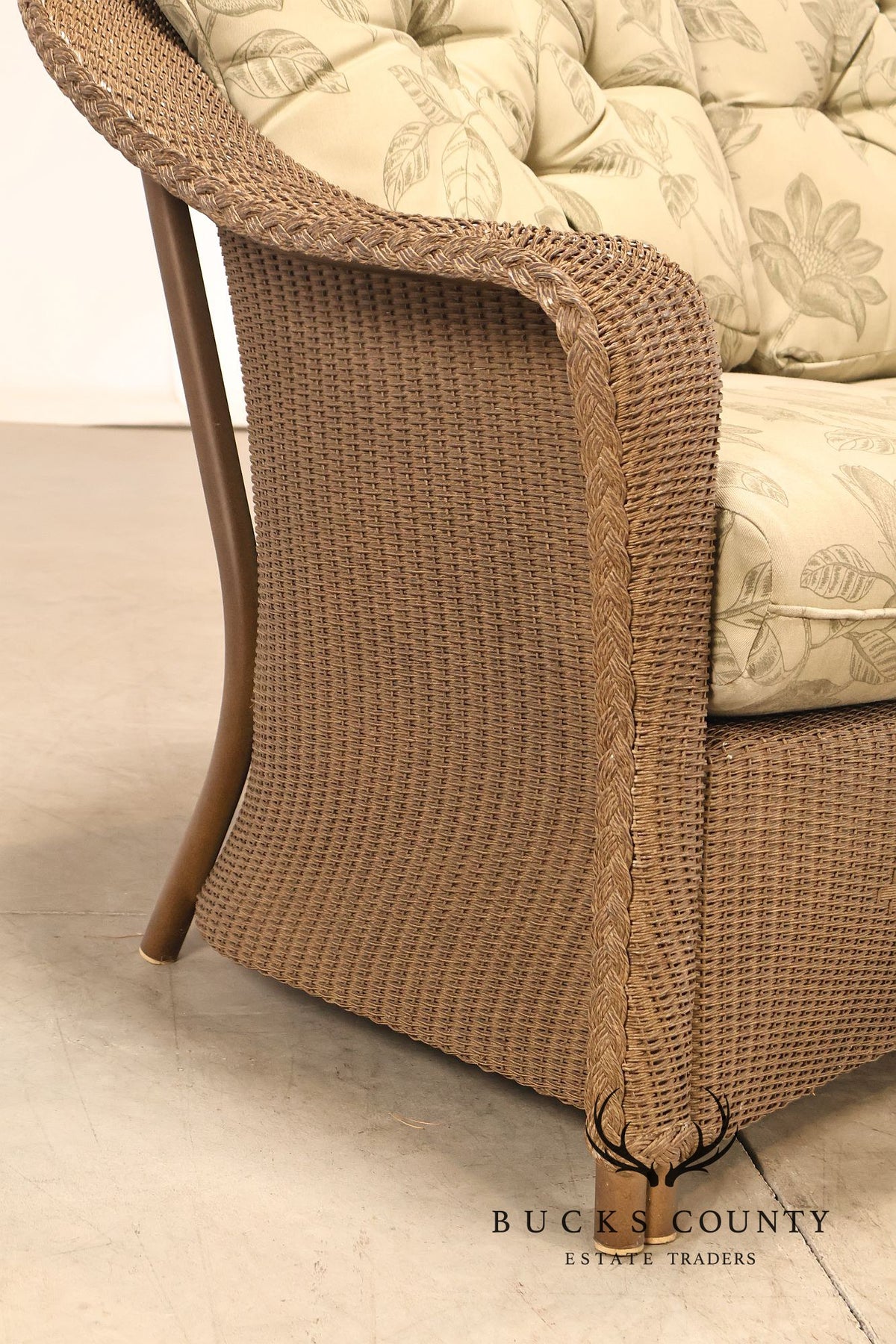 Lloyd Flanders Reflections All-Weather Lloyd Loom Wicker Sofa