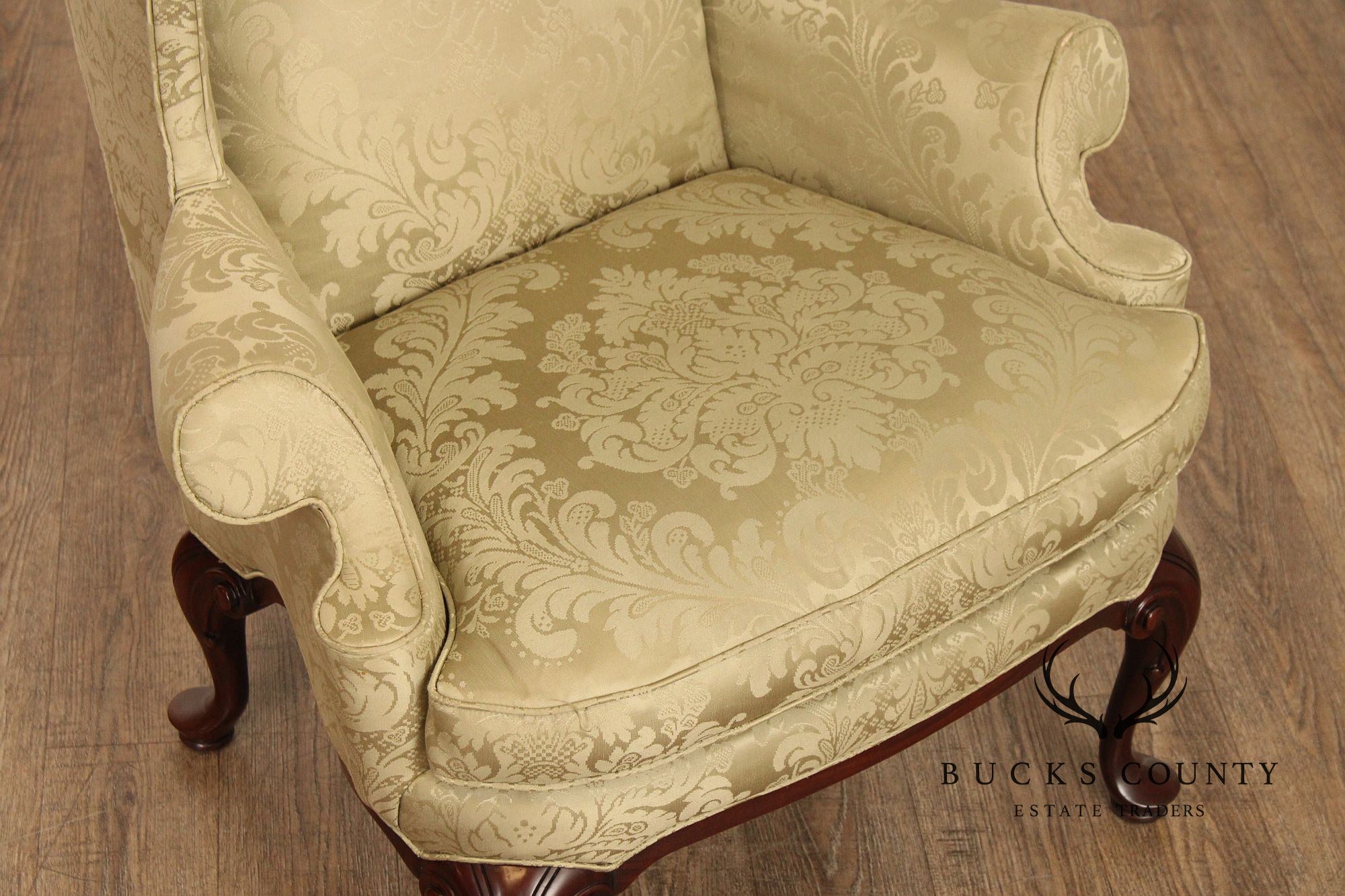 Southwood Queen Anne Style Mahogany Wing Chair