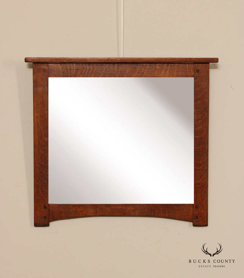 Mission Style Oak Wall Mirror