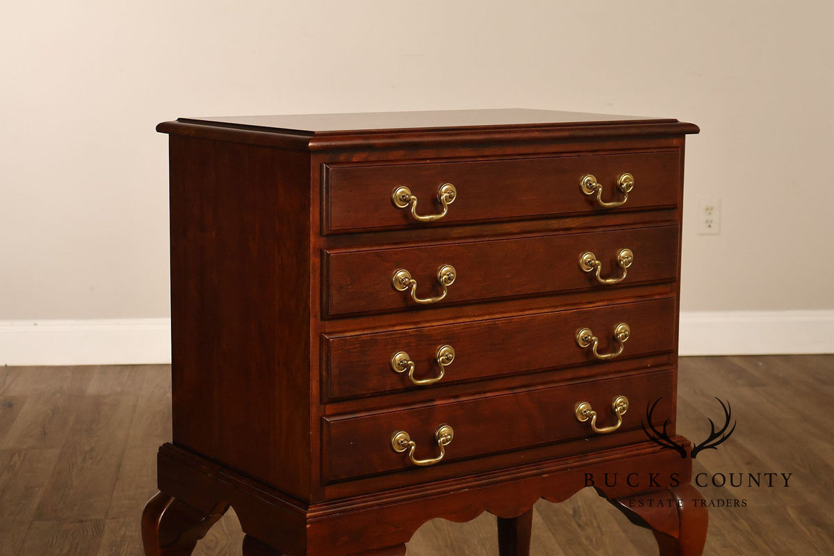 Chippendale Style Mahogany Four Drawer Silver Chest On Stand