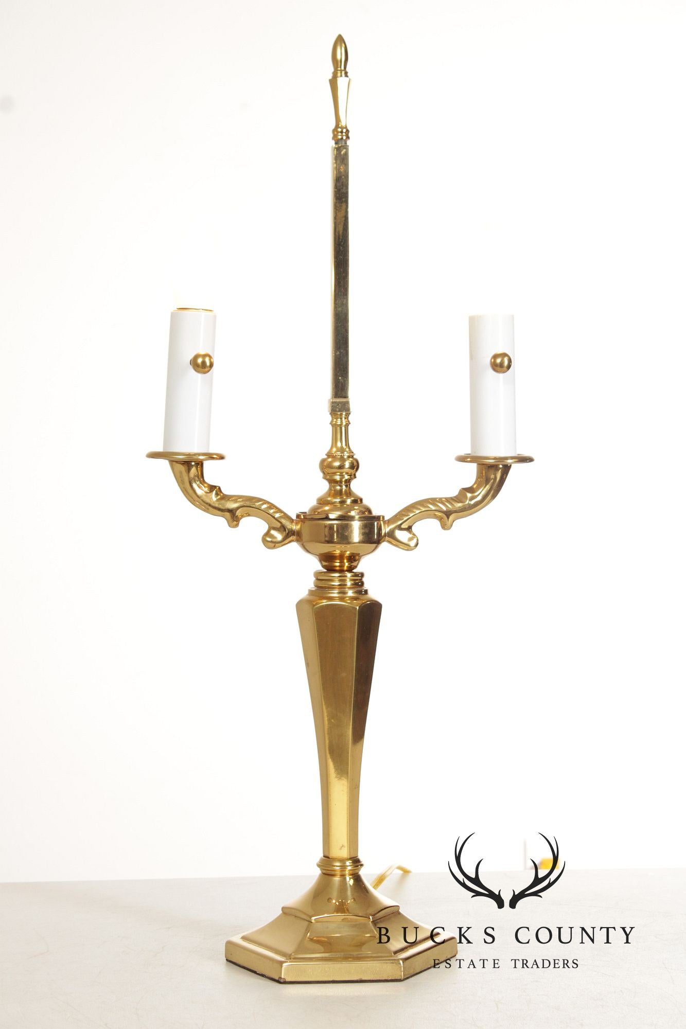 Traditional Brass Bouillotte Desk Lamp