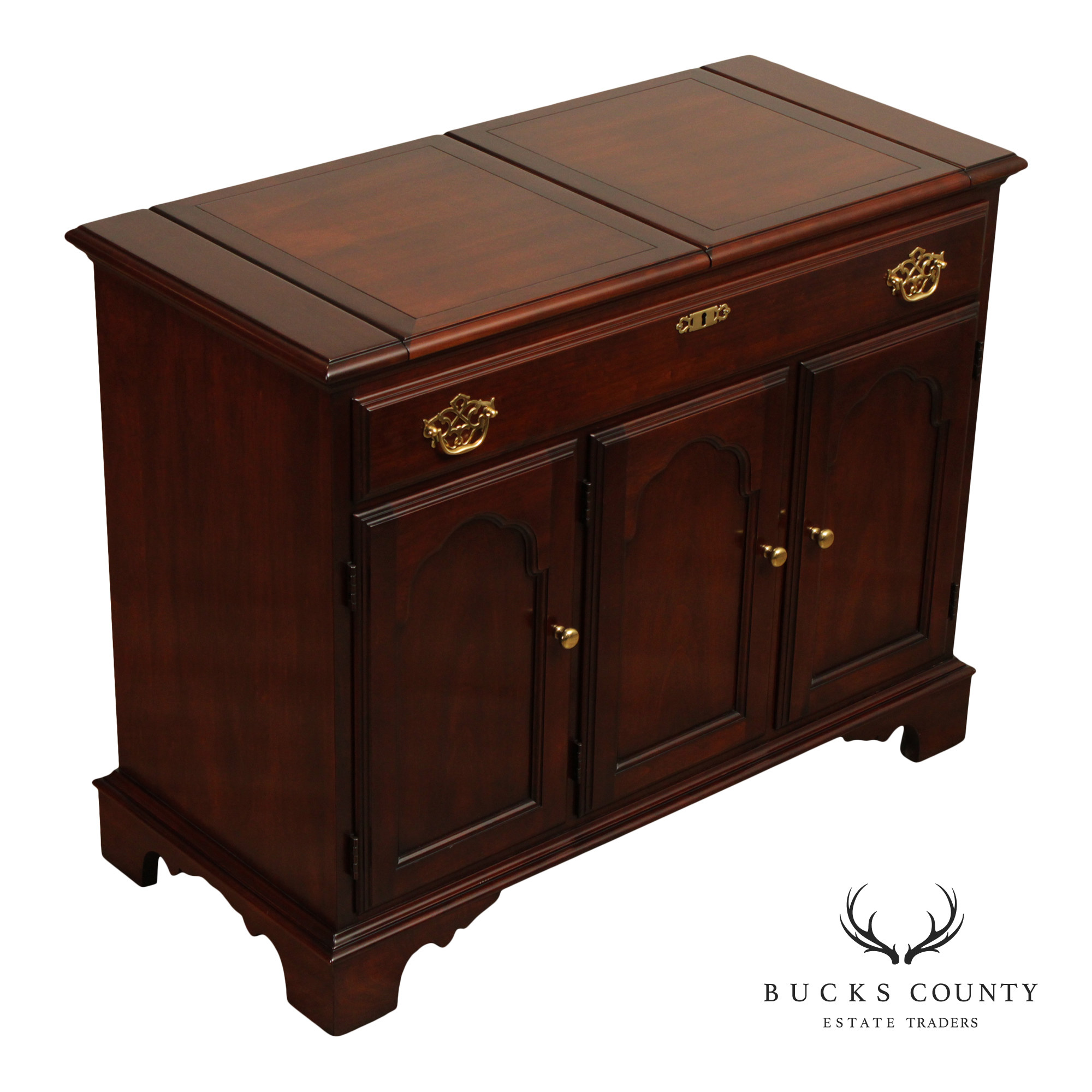 Statton Georgian Style Cherry Flip Top Server