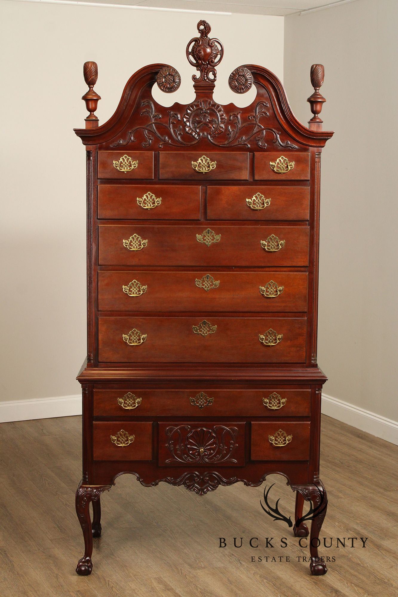 Councill Craftsmen Chippendale Style Mahogany Highboy